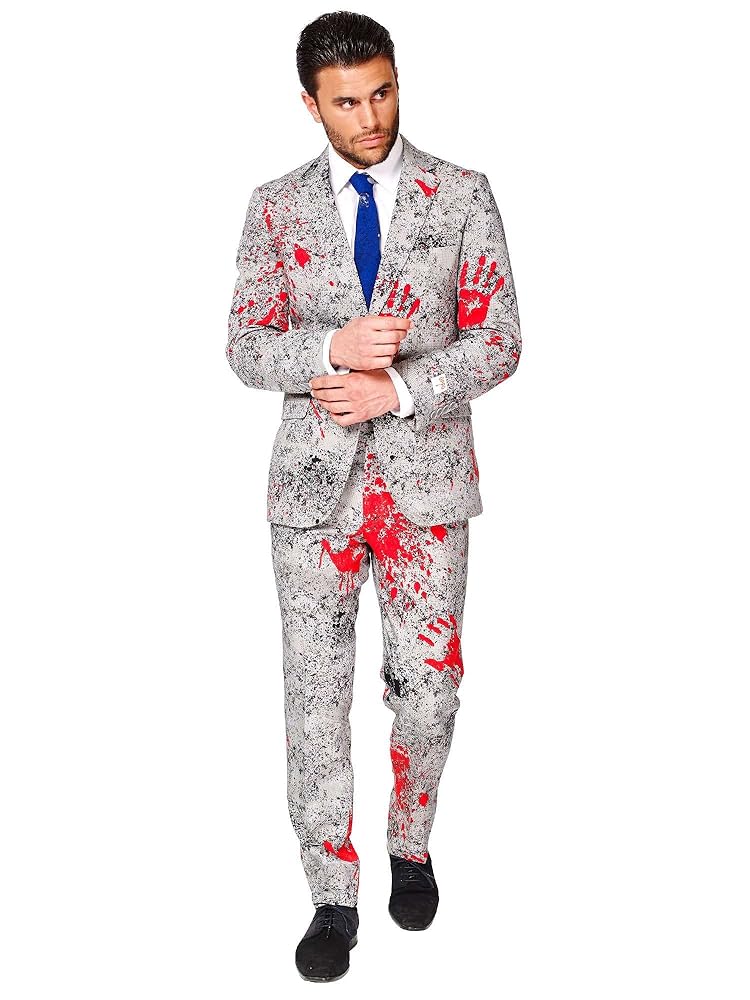OppoSuits Bloody Zombie Suit | Mens Slim Fit 36 | Includes