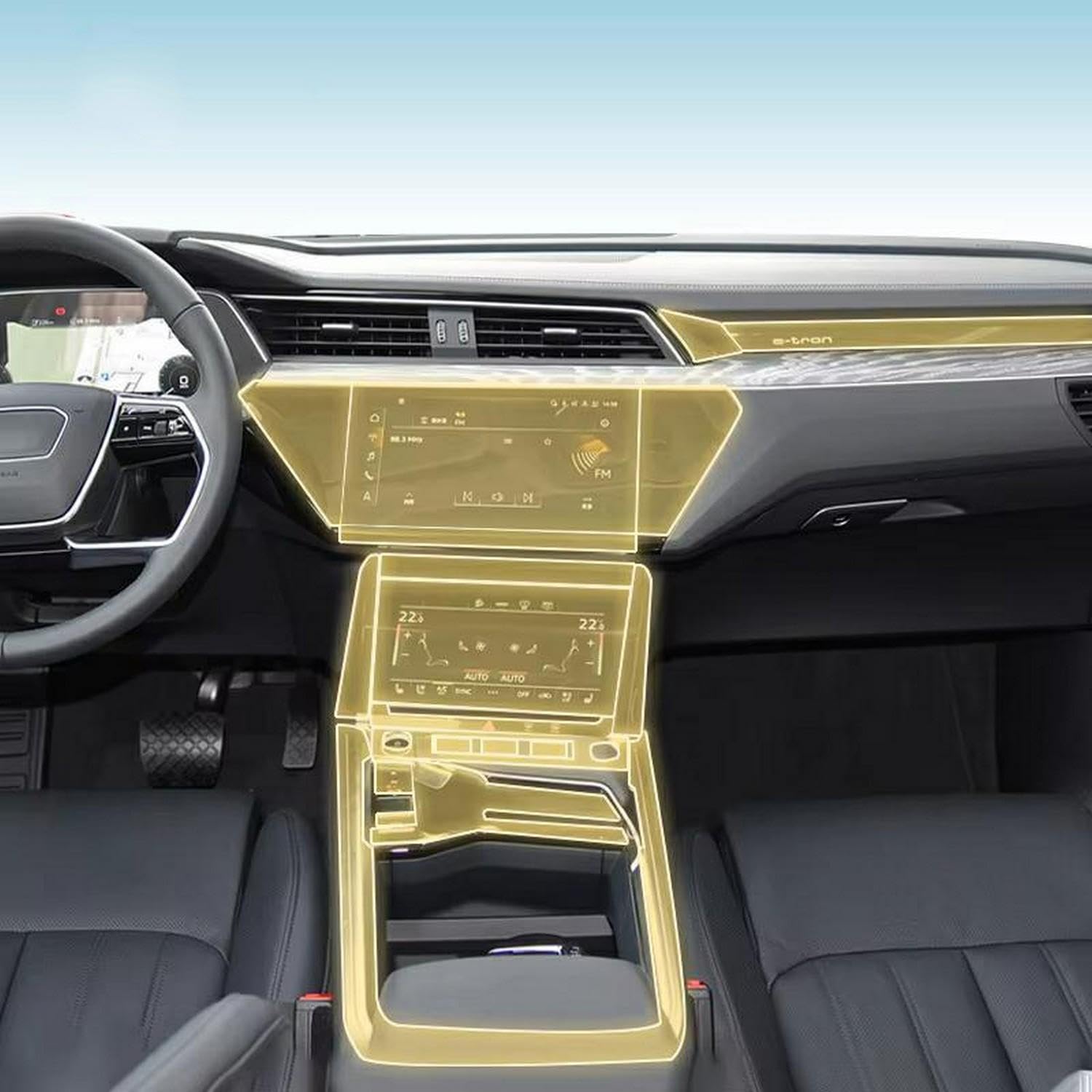 Protection PPF habitacle Audi e-tron film haute résistance