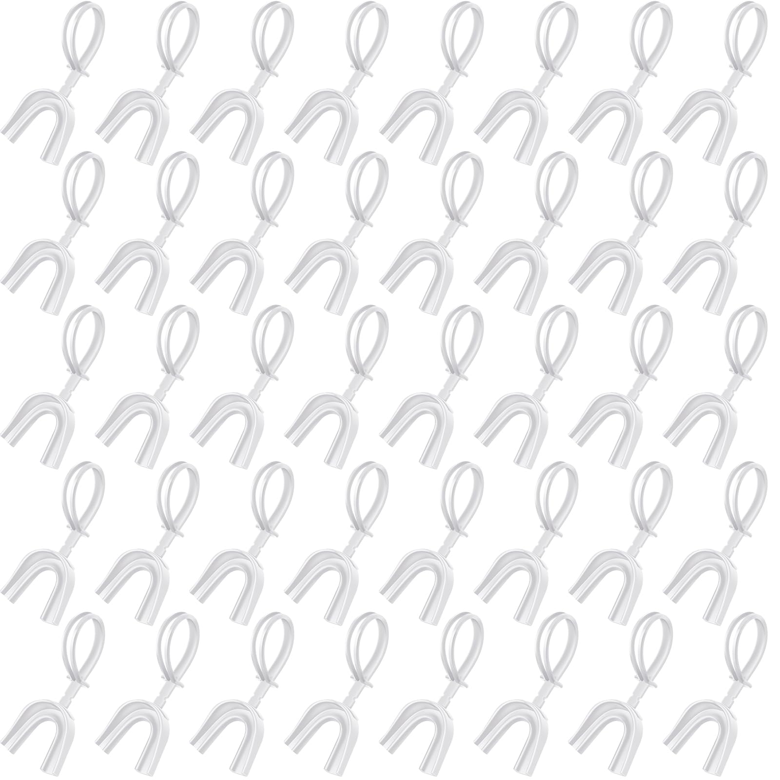 Copkim 50 protectores bucales deportivos suaves con correa, protector bucal para adultos, jóvenes, boxeo, baloncesto, hockey, lacrosse, lucha, taekwondo, Jujitsu, rugby (blanco, adultos)