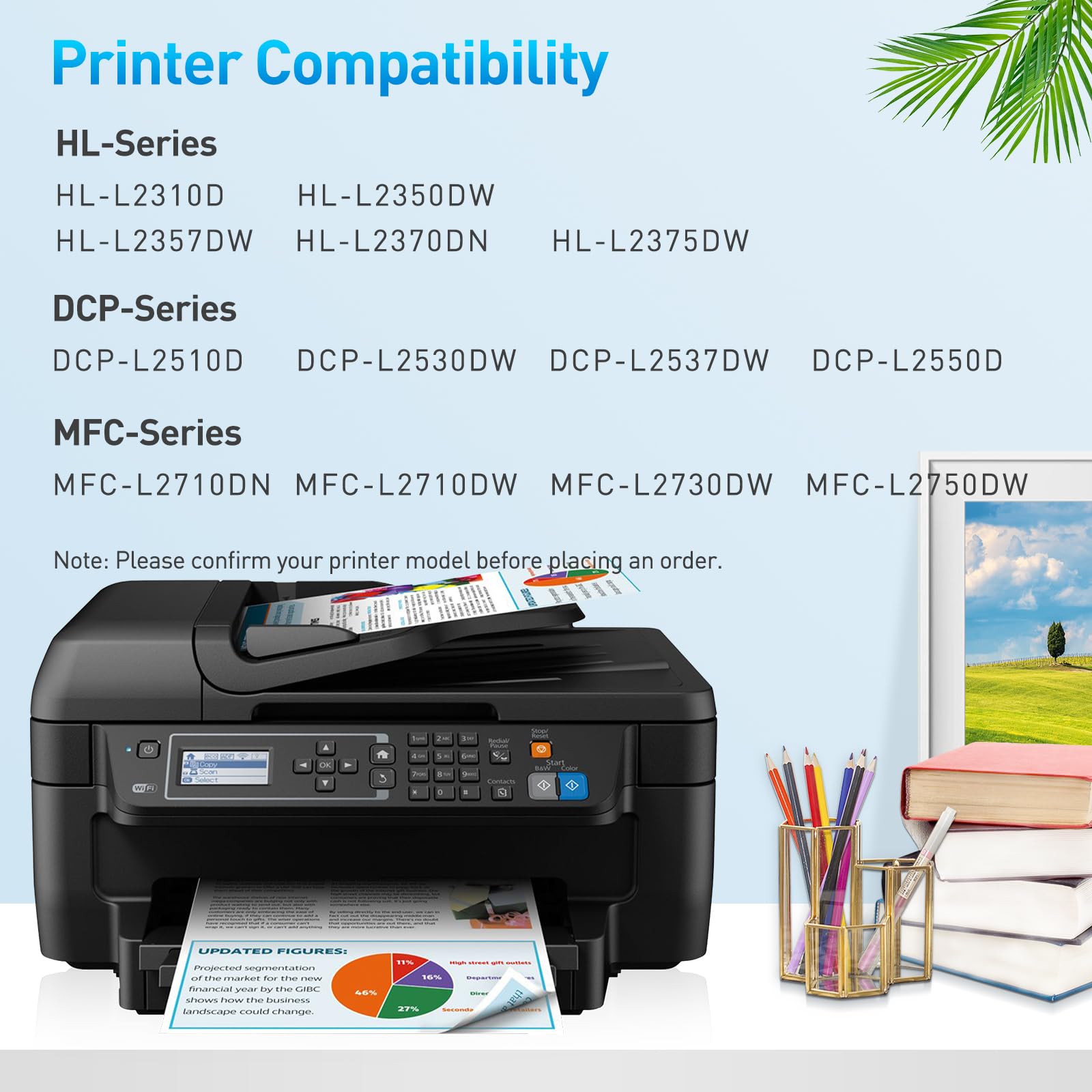 DR2400 Lot de 2 tambours de toner noir compatibles avec Brother DR-2400 pour HL-L2375DW HL-L2370DN HL-L2350DW HL-L2310D MFC-L2710DW MFC-L2750DW DCP-L2530DW DCP-L2510D (12000) pages)