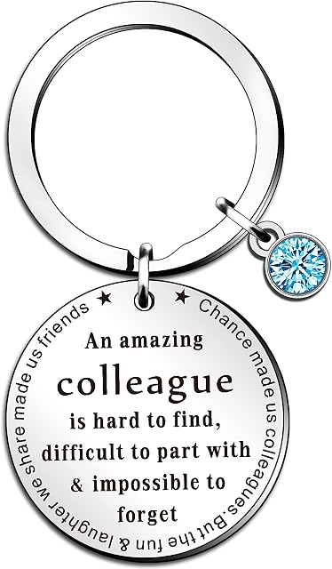 SMARGO Colleague Gifts Colleague Keyring Thank You Colleague Gifts for Women Leaving Gifts for Colleagues Birthday Christmas Thanksgiving Gift