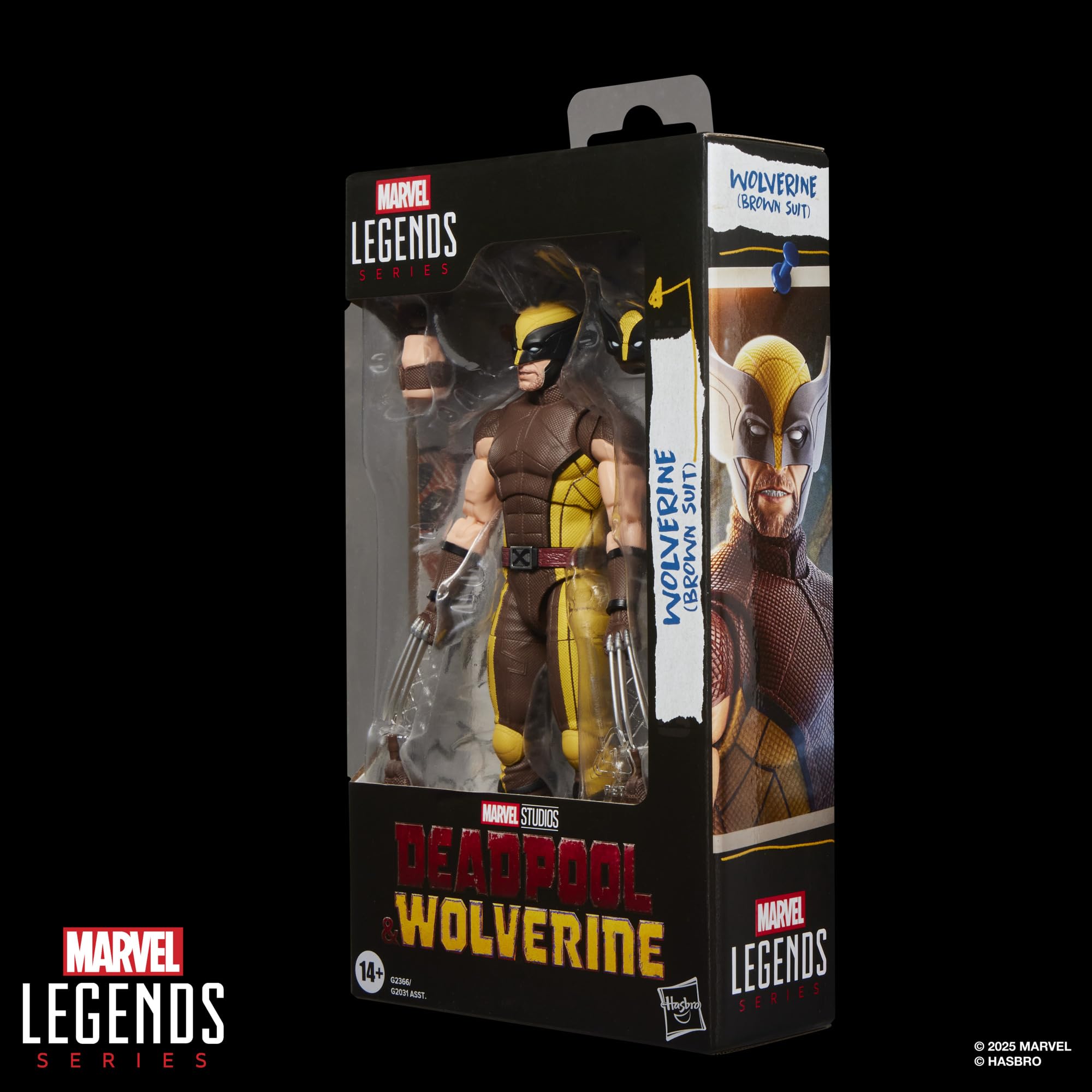 Wolverine (w brązowym kombinezonie) z serii Marvel Legends, kolekcjonerska figurka w skali 15 cm na prezent z filmu Deadpool & Wolverine wytwórni Marvela