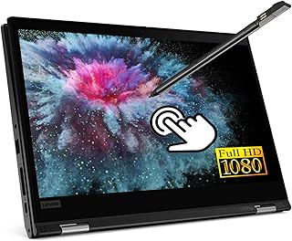 لابتوب ثينك باد L13 يوجا 2 في 1 بشاشة تعمل باللمس FHD مقاس 13.3 بوصة ومعالج كور i5-10310U وذاكرة رام 16 جيجابايت وقرص تخزين SSD 256 جيجابايت وويندوز 10 برو (تصميم مجدد) من لينوفو