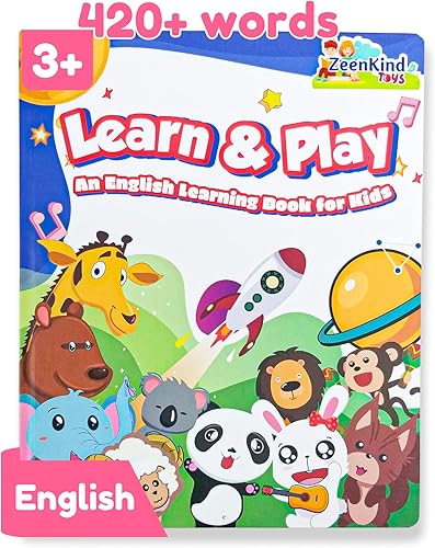 ZEENKIND Libros interactivos en inglés, aprendizaje de 420 palabras para niños, libros parlantes para niños de 3 a 6 años, libros electrónicos para disponible en Yaxa Colombia