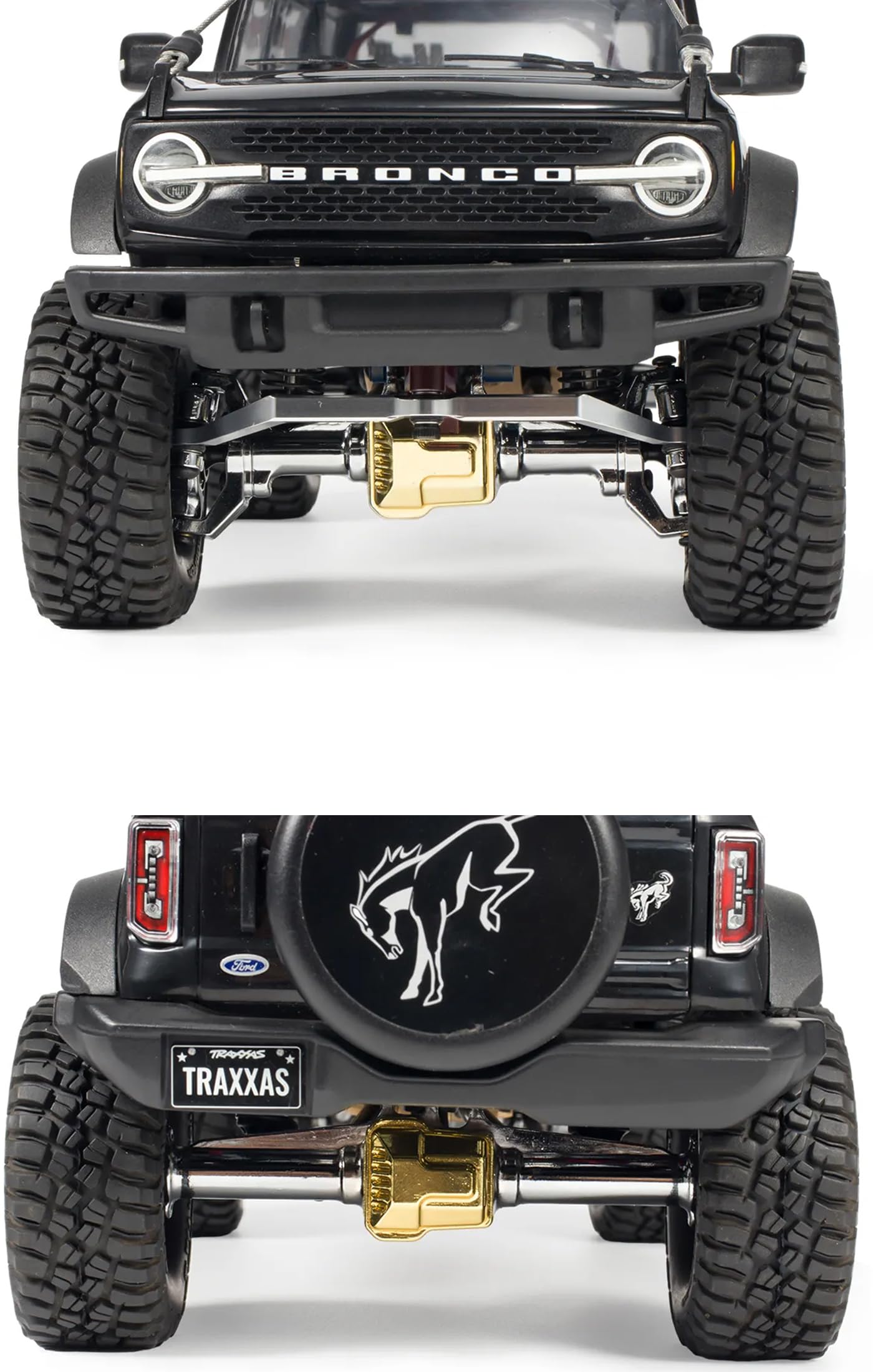 AMK Ejes De Metal Pesado Para TRX4M – Juego Completo Delantero Y Trasero Para 1/18 RC Crawler Bronco/Defender/High Trail/K10, Mejora Tu Escalada