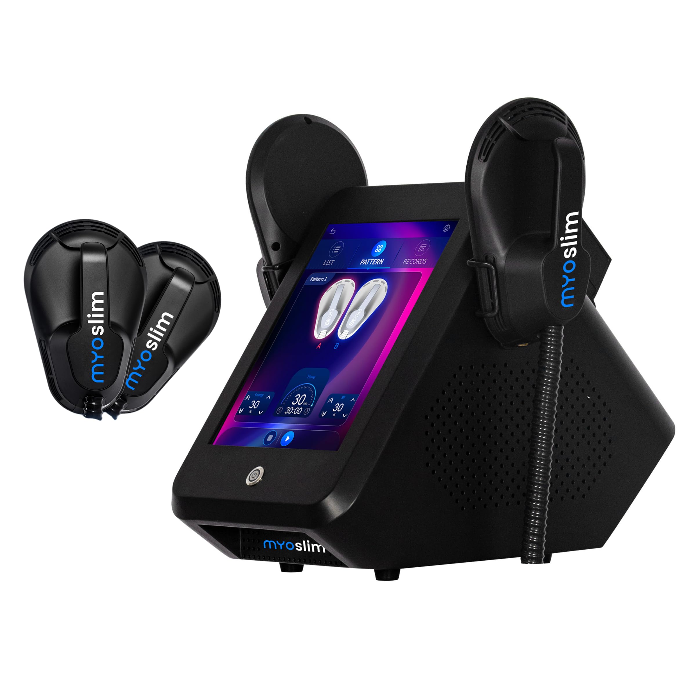 Macchina per Scultura del Corpo con Tecnologia Elettromagnetica, Tonificazione Muscolare & Sollevamento Glutei, Schermo Tattile HD, CE Certificato (Nero)