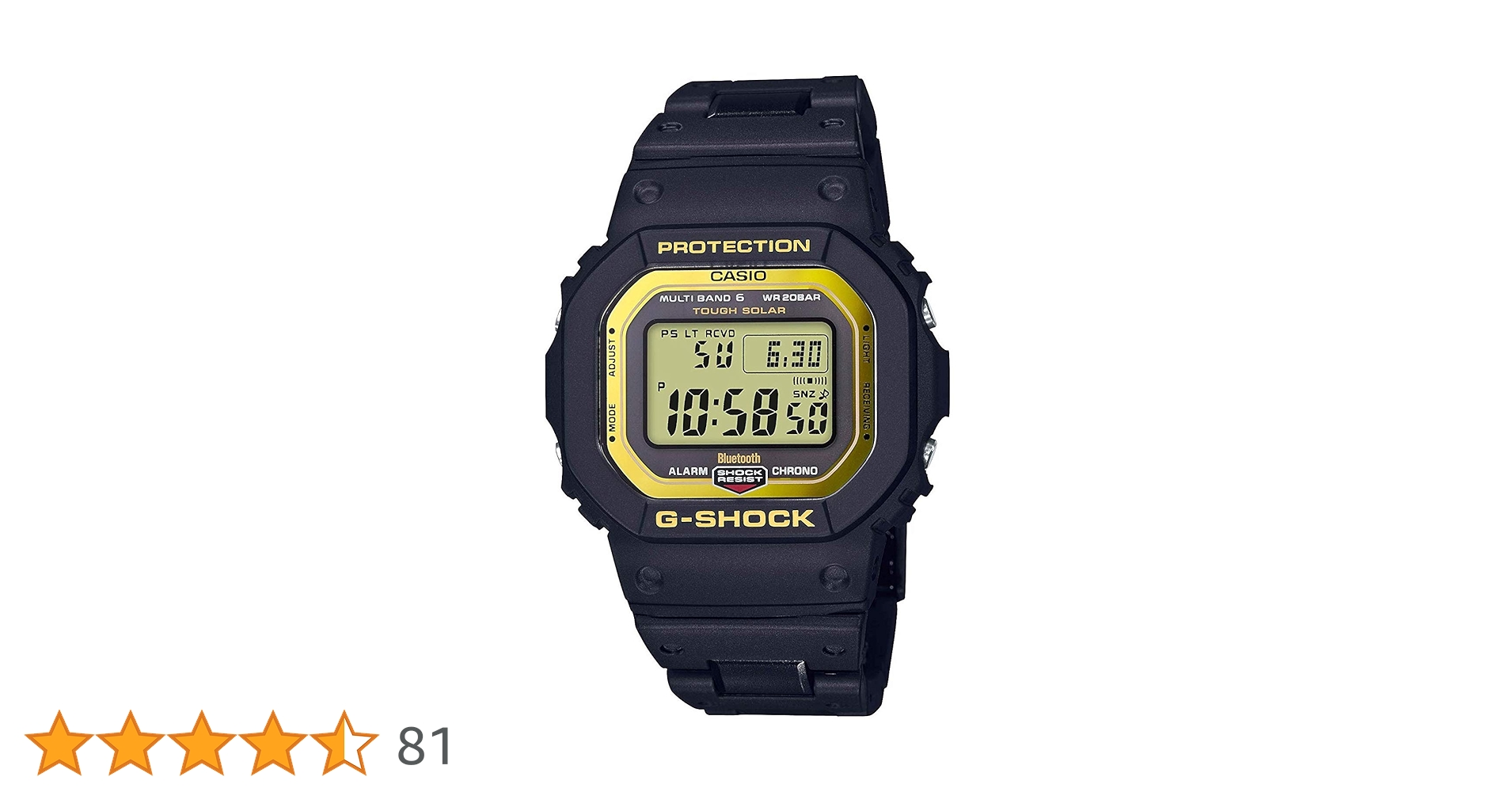 フルメタル カスタム 電波タフソーラー G-SHOCK GW-M5600BC 金 魅力溢れるタフなソーラー電波G-SHOCK「GW-M5600BC-1JF