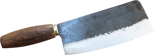 Crude - Cuchillo de chef chino de alta calidad, acero al carbono estrecho de 8 pulgadas