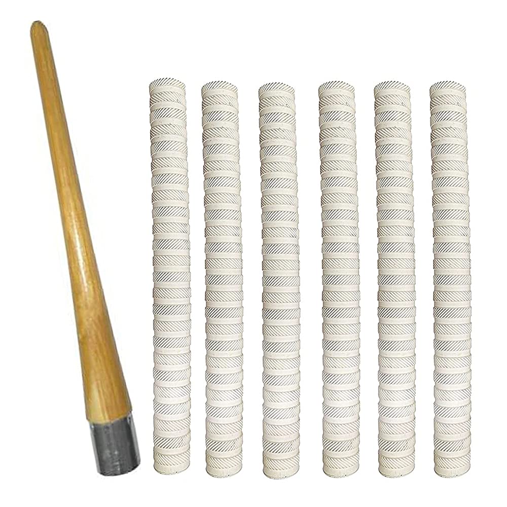 Combo of 6 Coin Model Cricket Bat White Grip + One Wooden Grip Cone Gripper (B09BM4Z474) Amazon Price History, Amazon Price Tracker