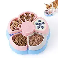 ZOMISIA Slow Feeder Dog Bowl 3 Levels - Non-Slip Puzzle Enrichment Toy for Small Medium Breeds, Reduces Boredom and Anxiety, Colorful, BPA-Free