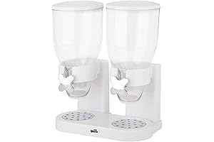 Zevro Double Lock Pet Food Storage Container with Dual Control Lid and Measuring Cup