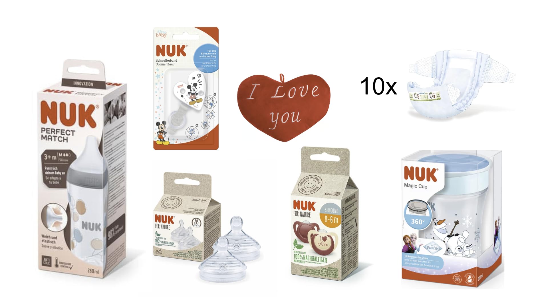 Canastilla Bebé Recién Nacido, Cesta Regalo Unisex con Productos de Maternidad, Set para Nacimiento y Baby Shower, Incluye accesorios bebe, Tarjeta Personalizable