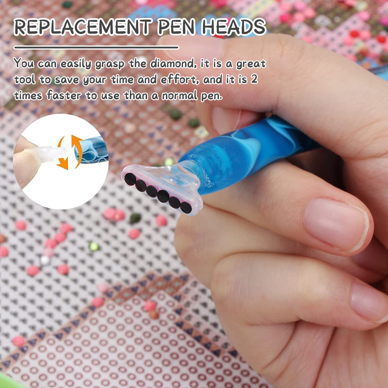 Outil DIY Perles Résine Stylo De Peinture Diamant Yuehuabao - Kit Avec 6 Embouts Remplaçables (3, 6, 9 Forets, Coudé, Droit), Ergonomique, Pour DIY Et Perles Outil DIY Perles Résine Stylo De Peinture Diamant Yuehuabao - Kit Avec 6 Embouts Remplaçables (3, 6, 9 Forets, Coudé, Droit), Ergonomique, Pour DIY Et Perles