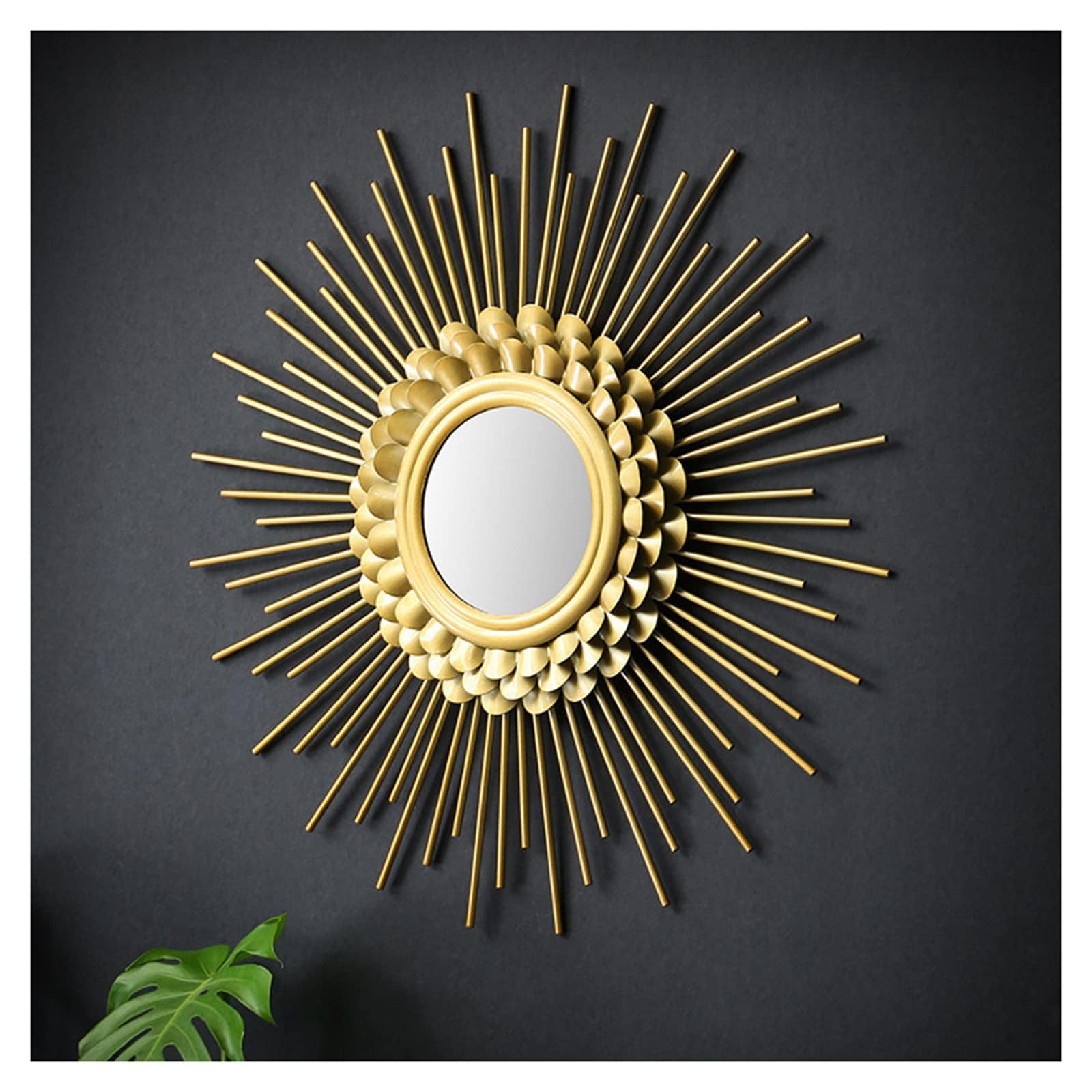 Runder 3D-Sonnenspiegel, dekorative Wandkunst für Wohnkultur, für Frauen und Mütter, 70 cm, stilvolles und elegantes Design für Wohnzimmer und Schlafzimmer
