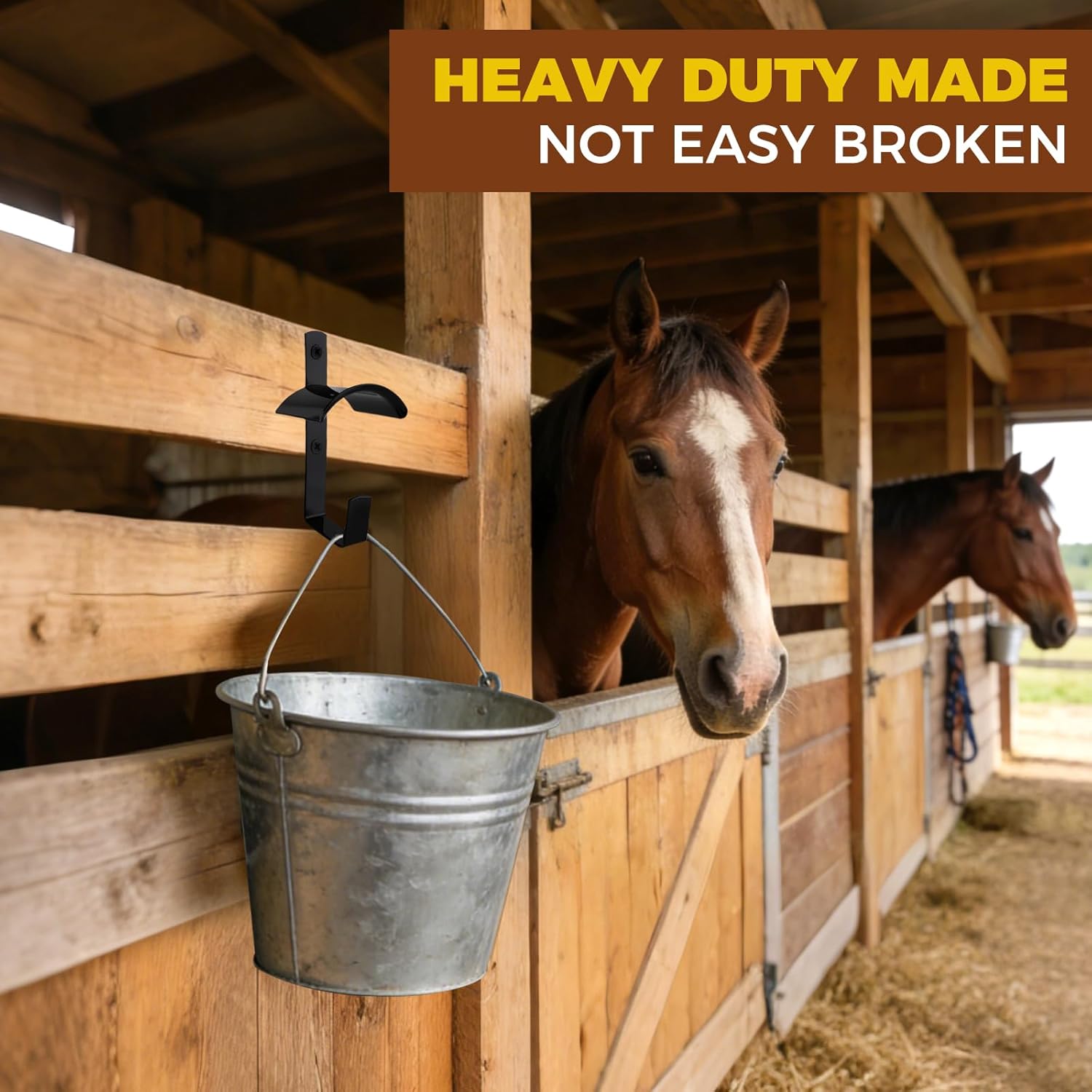 10Pcs Horse Bridle Rack Heavy Duty Wall Mounted Bridle Holder Bridle Hook with Screws for Horse Barn Tack Room - Image 3