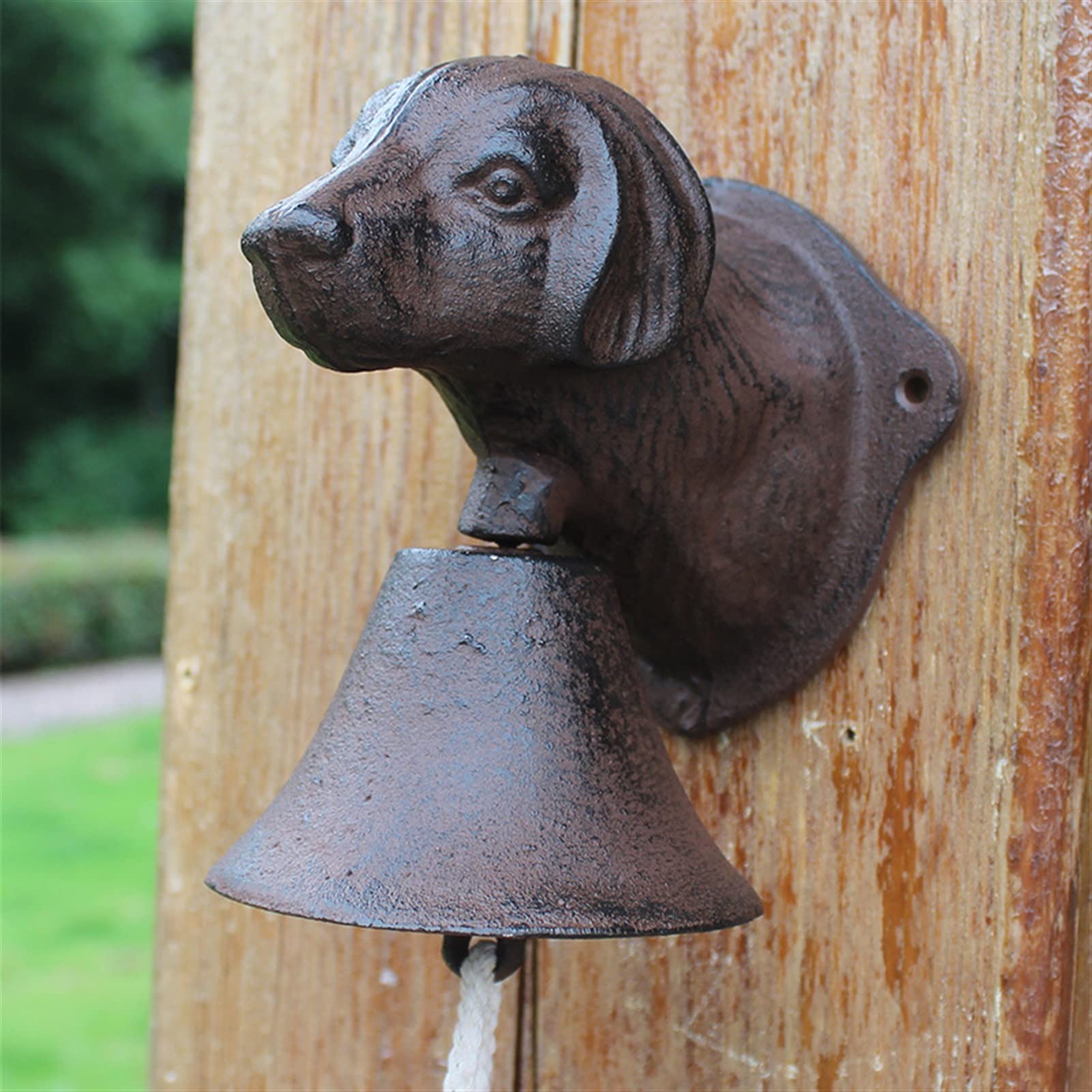 doorbell, Wall Hanging Doorbell Antique Dog Head Cast Iron Bell Handmade Door