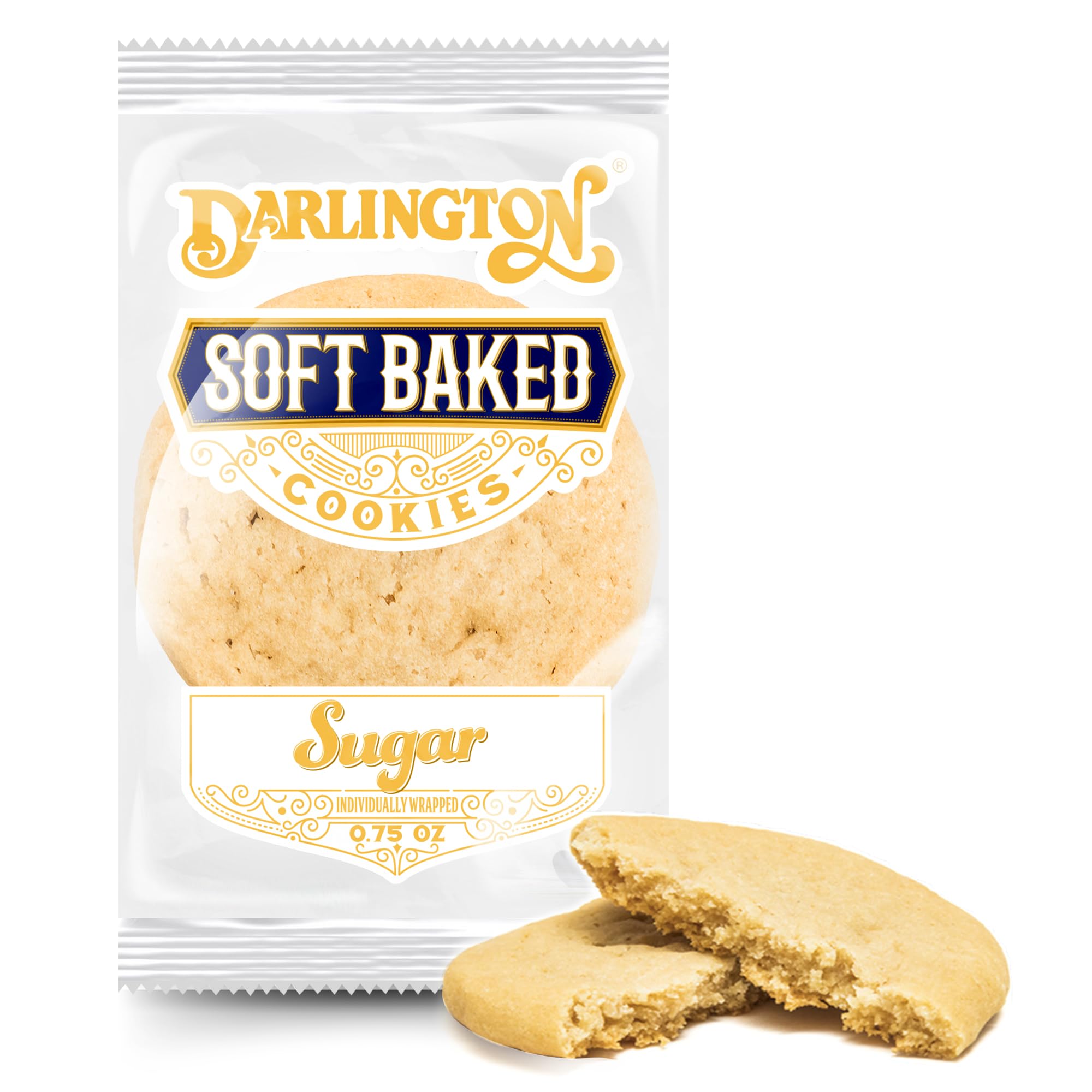Soft Baked Sugar Cookies Individually Wrapped, 100% Nut Free Soft Sugar Cookies, Kosher Approved, Made in USA, 0.75 Oz, 216 Count