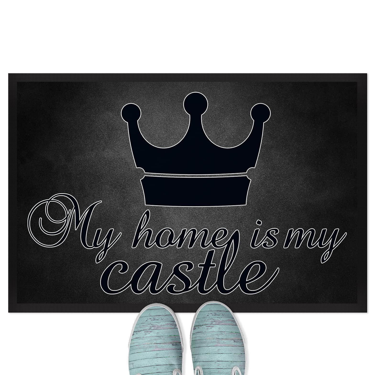 JUNIWORDS Fußmatte, My Home is My Castle, 75 x 50 cm, mit Gummirand