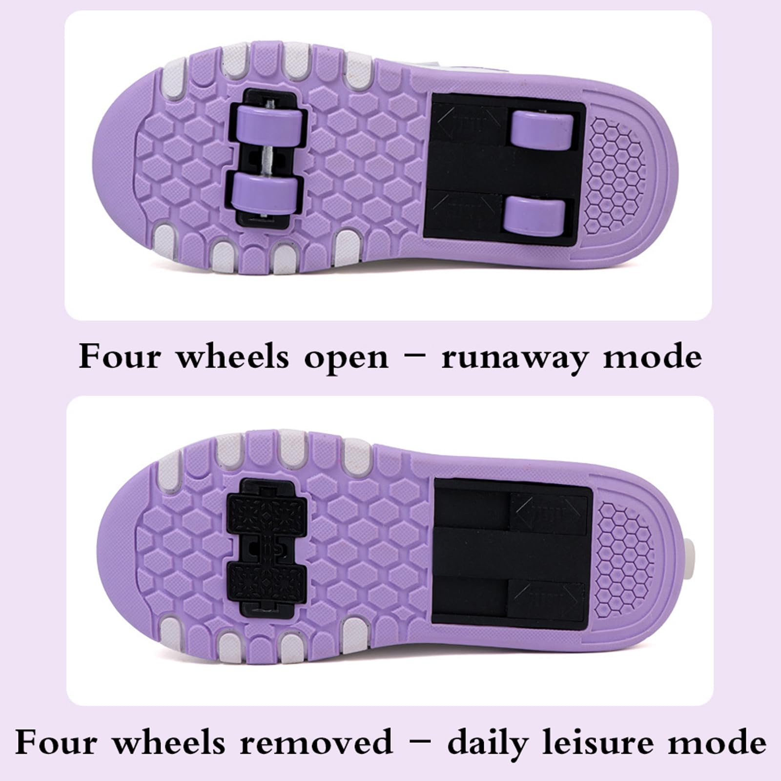 Scarpe Rotelle Bambina,Scarpe con Le Rotelle,Scarpe da Ginnastica da Pattini,con Ruote Retrattili Automatiche,Traspirante,Universali per Ragazzi E Ragazze