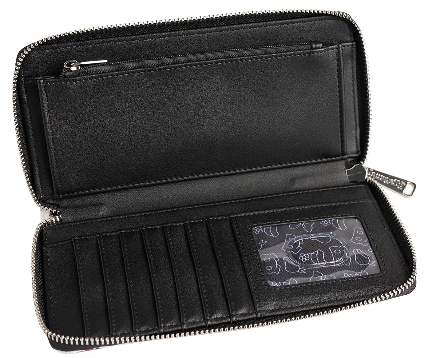 Loungefly Disney Wallet Mickey Minnie Mouse Daisy Donald Duck Zip Clutch White