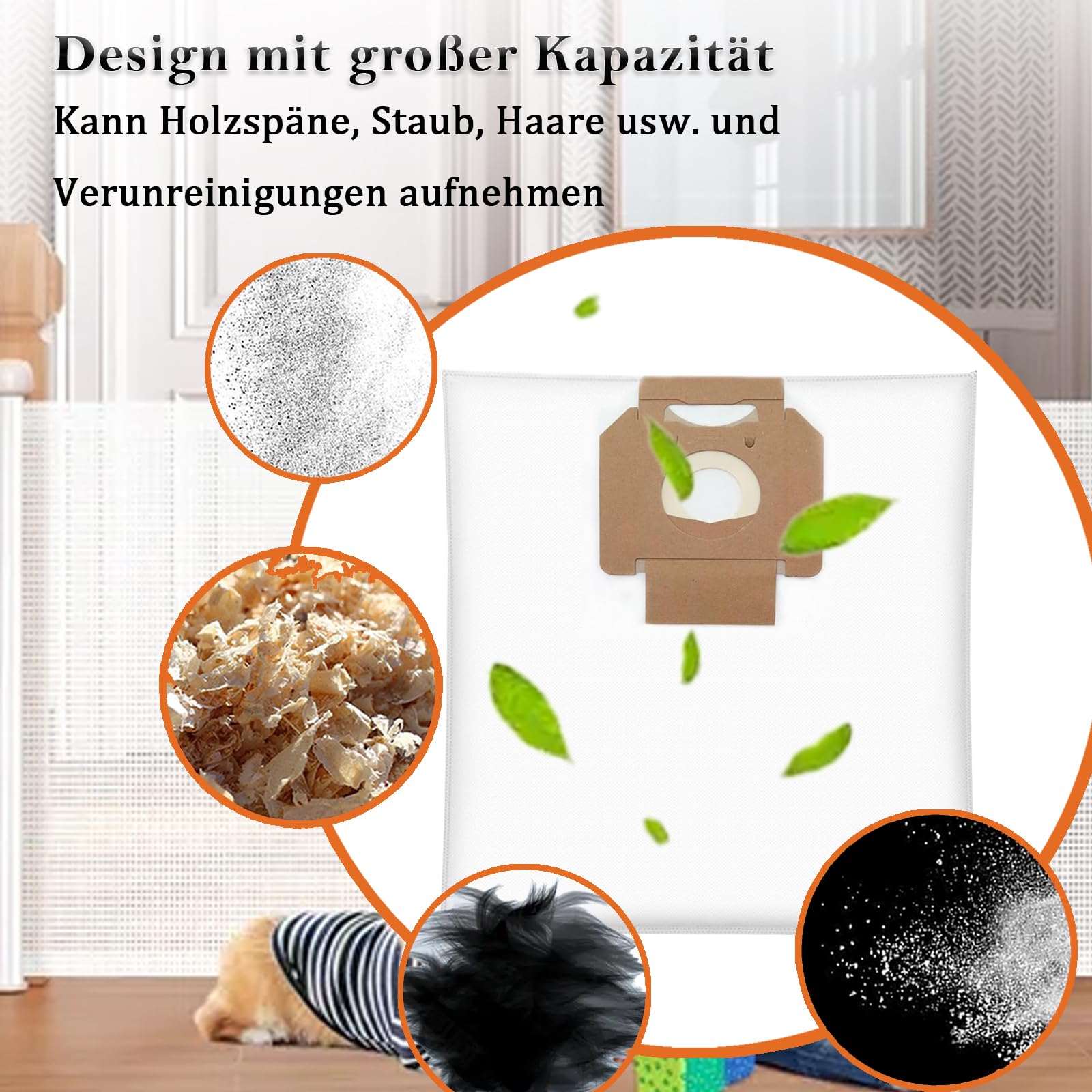 Juego de accesorios de filtro para aspiradoras Bosch en seco y húmedo de 35 L, AFC/GAS 35 M, AFC/GAS 35 L, SFC+ (10 bolsas + 2 filtros)