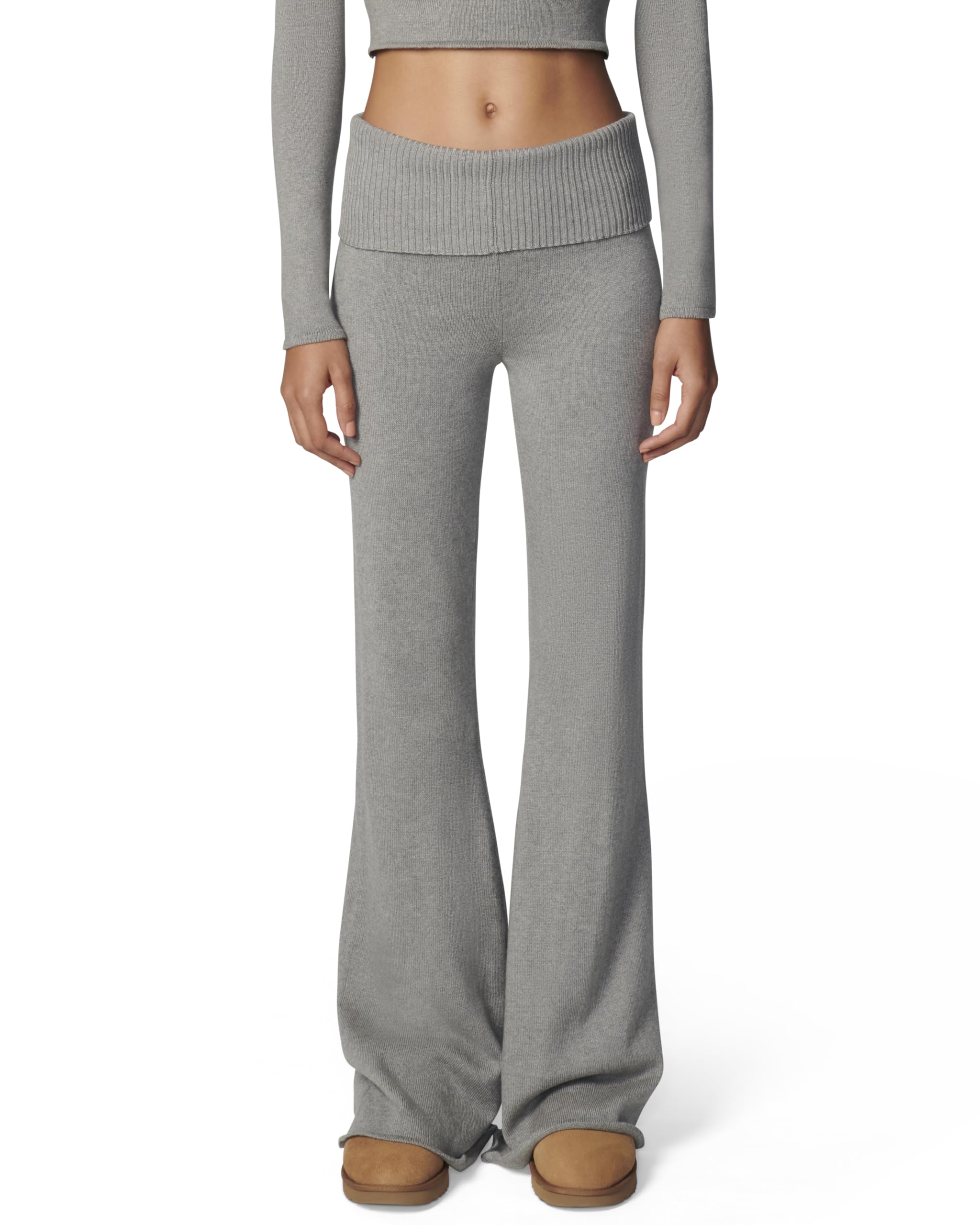 Florence by Mills Womens Barre Collection Foldover Wide Leg Pant