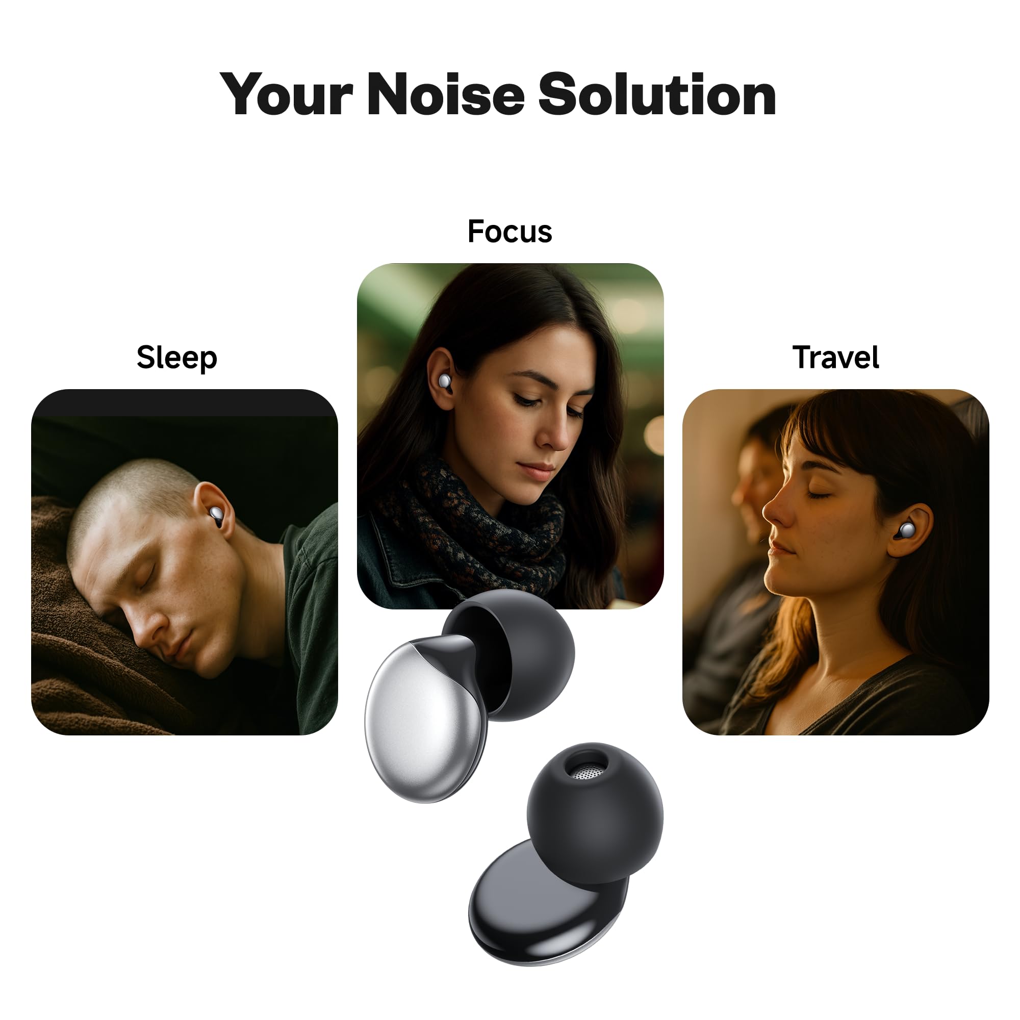#1 2026 Nueva Versión Ieapiar Tapones Oídos Ruido Dormir, 47 dB Silicona para bebé, Diseñados para la Anatomía del Oído Europeo, Ideales para Reducción de Ruido, Ronquidos, Conciertos y Dormir de Lado