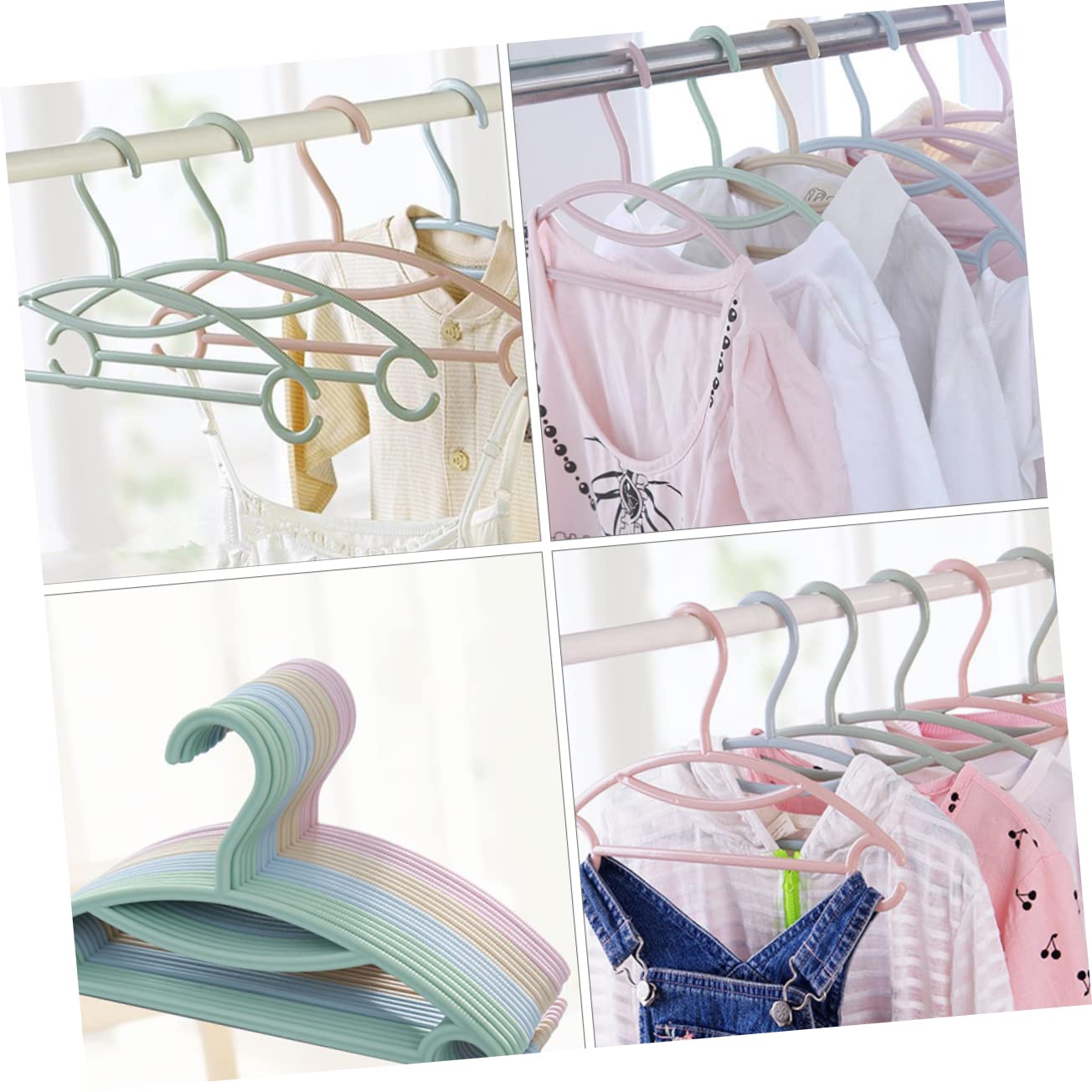 Luxshiny 20stücke Kleiderbügel für Babykleidung Stabile Haken für Kinderbekleidung rutschfeste Gepäckbügel Formschwere Kleiderbügel ohne Abdrücke für Schrankorganizer