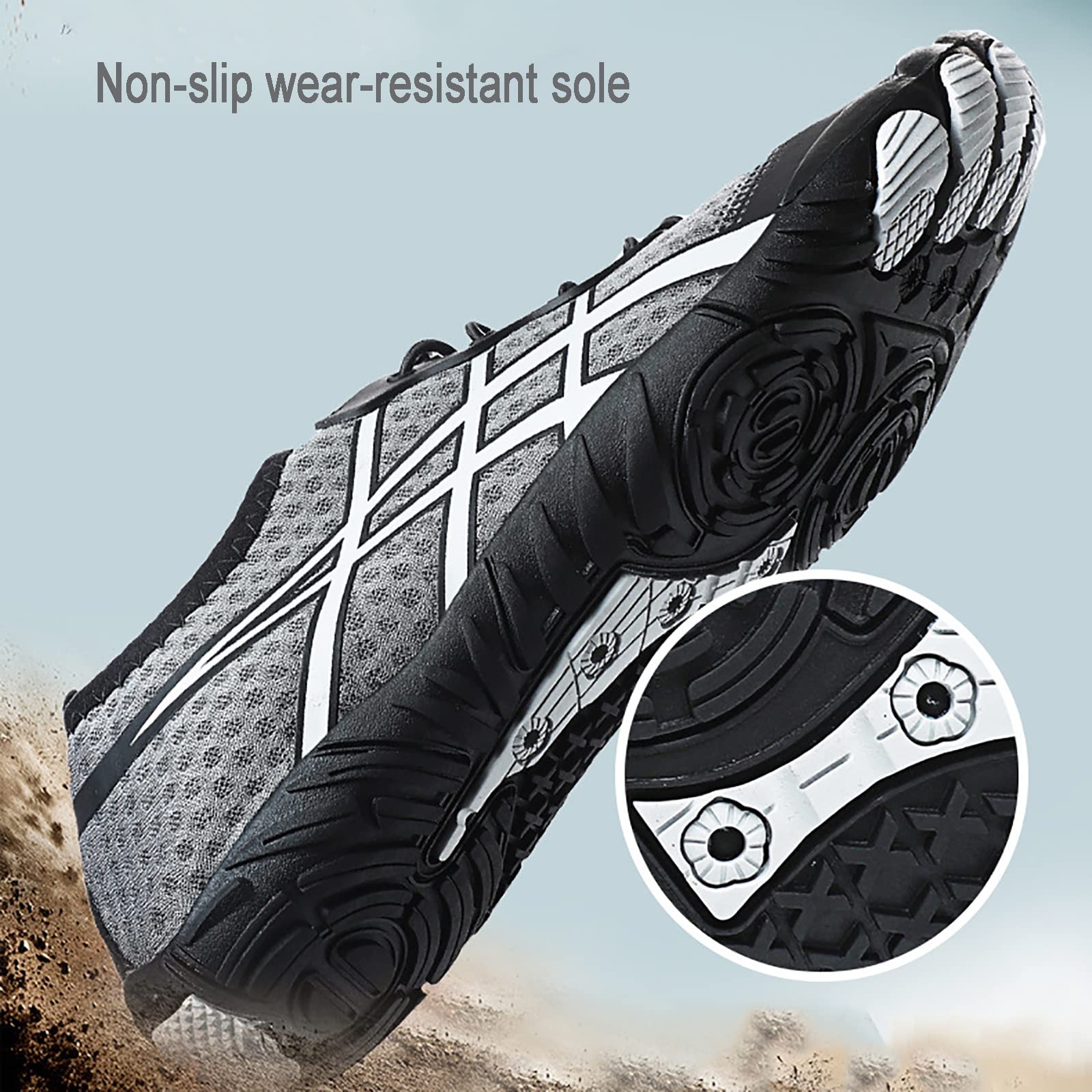 Unisex szybkoschnące buty do wody, Trekking Lekkie podparcie łuku Antypoślizgowe buty do brodzenia na świeżym powietrzu, do pływania Surfing Nurkowanie Buty do sportów wodnych(Gris,42 EU)