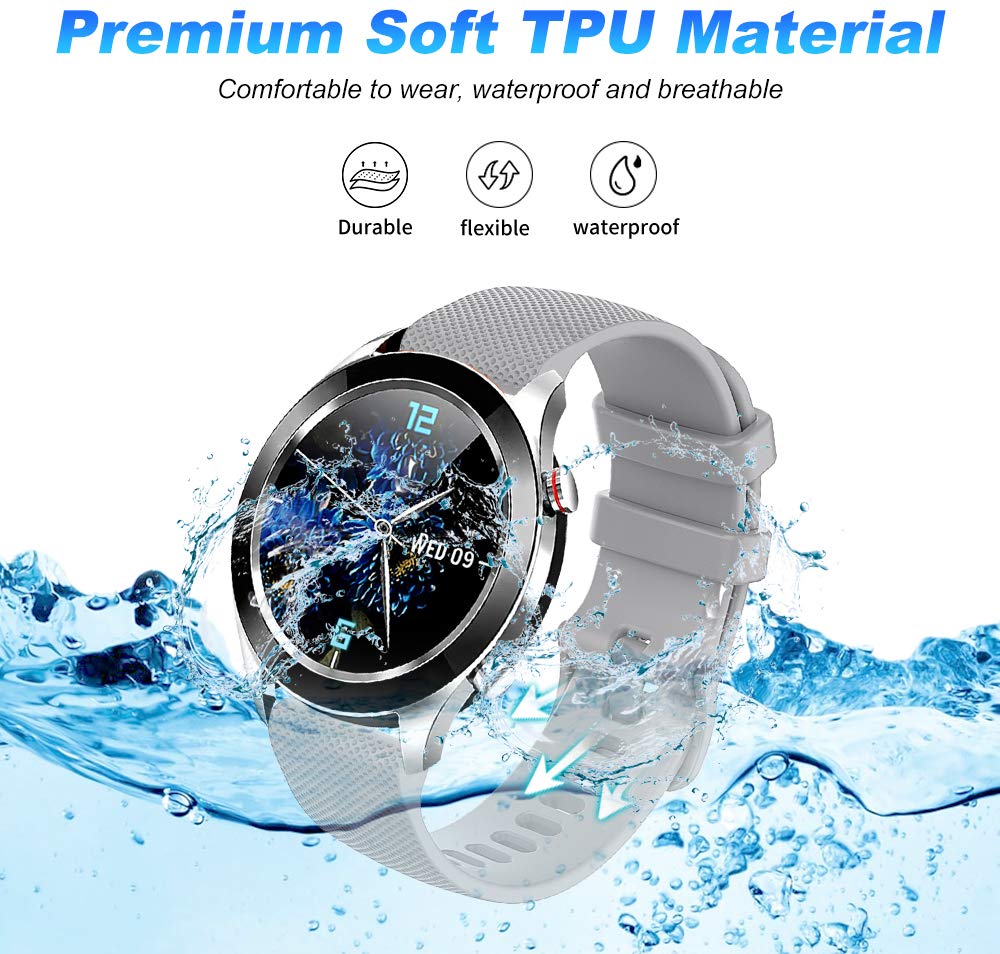 Wownadu 18mm Quick Release Watch Strap Compatible for Garmin Vivoactive 4S, Vivomove 3S, Venu 3S/2S, Forerunner 255S/265S - Image 4