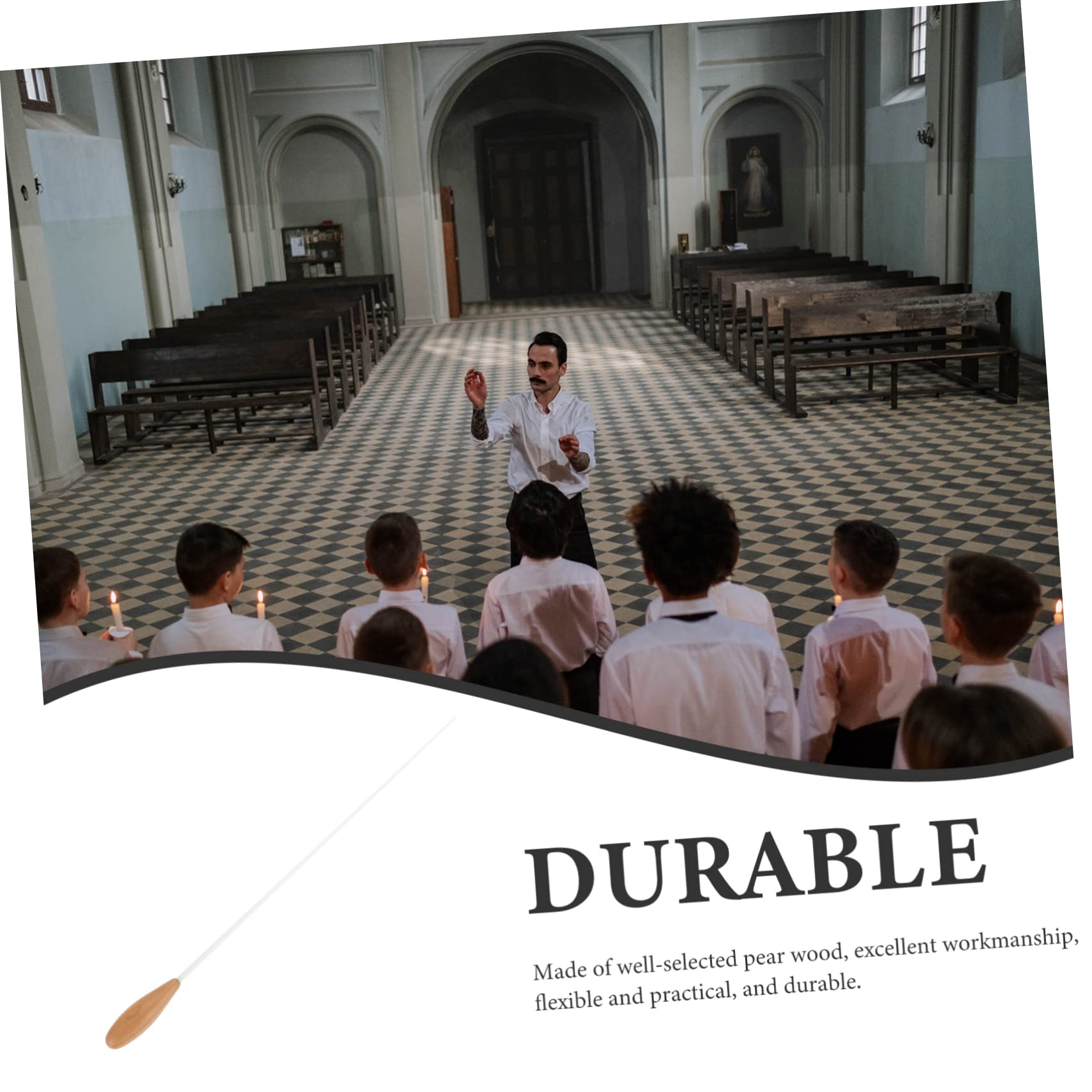 Toyvian Concert with Durable Wooden Handle Lightweight for Conductors present for Music Teachers Students for Orchestra Shows Band Performances