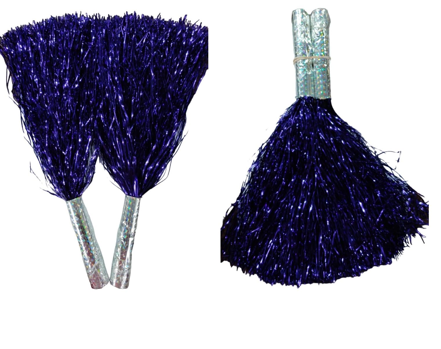 Party Crave Cheerleader Fluffy Metallic Purple Pom Pom (Set of 2) for Fun and Use for Cheerleading Celebration-Team Spirit/Encourage/Event/Theme Party (B0CQCNSZBS) Amazon Price History, Amazon Price Tracker