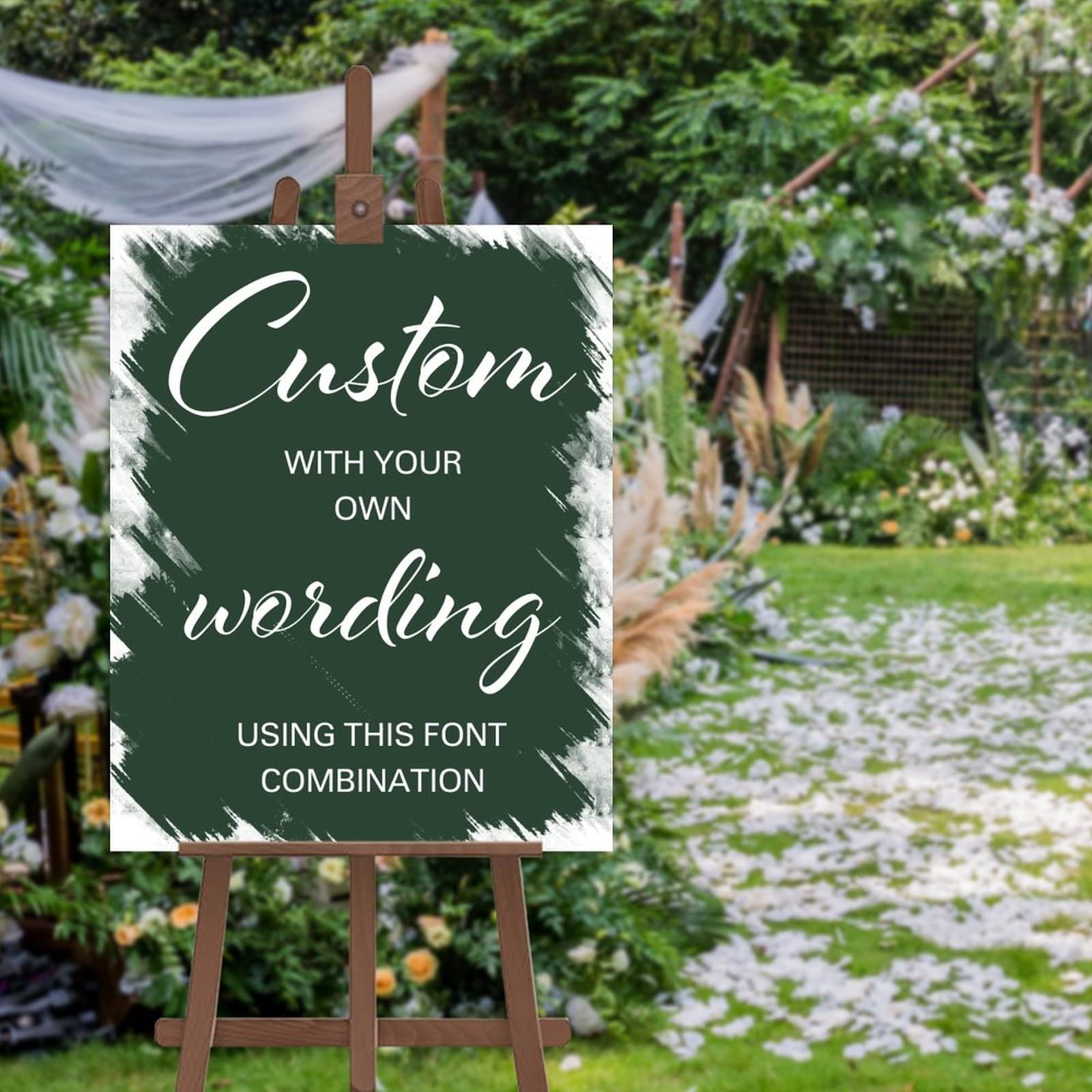 Panneau de bienvenue mariage personnalisé 40x50 cm pour décoration de fête