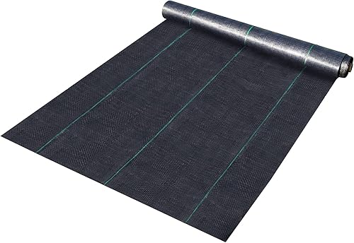 Vista 42 de Happybuy - Funda para suelo de tela geotextil resistente, no tejida para invernadero comercial, jardín, barrera, tapete para bloqueo