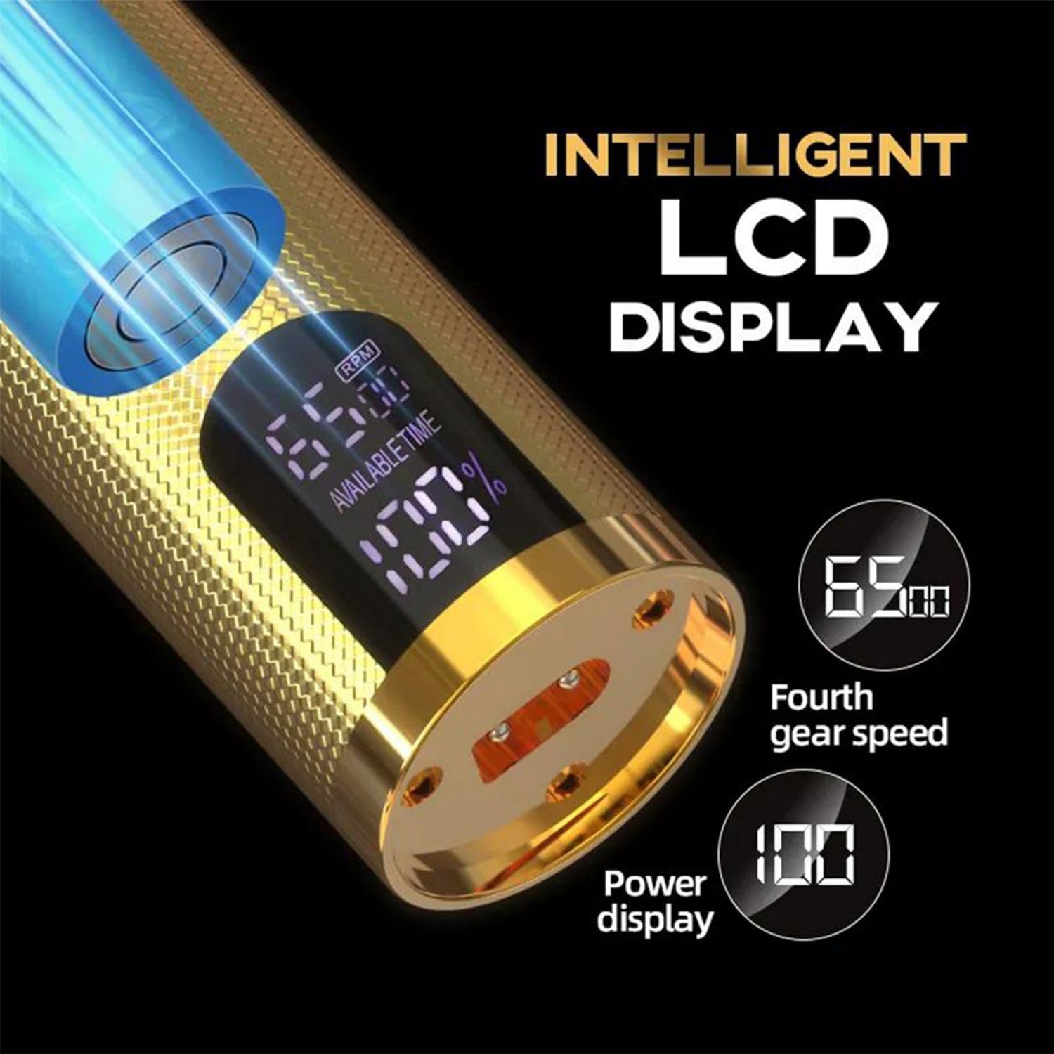 Roziapro Professional Hair Clippers for Men Electric Beard Trimmer Barber Clippers for Hair Cutting with T-Blade Edgers Rechargeable Hair Clipper and Trimmer Kit with LED Mens Christmas Gifts (Gold)