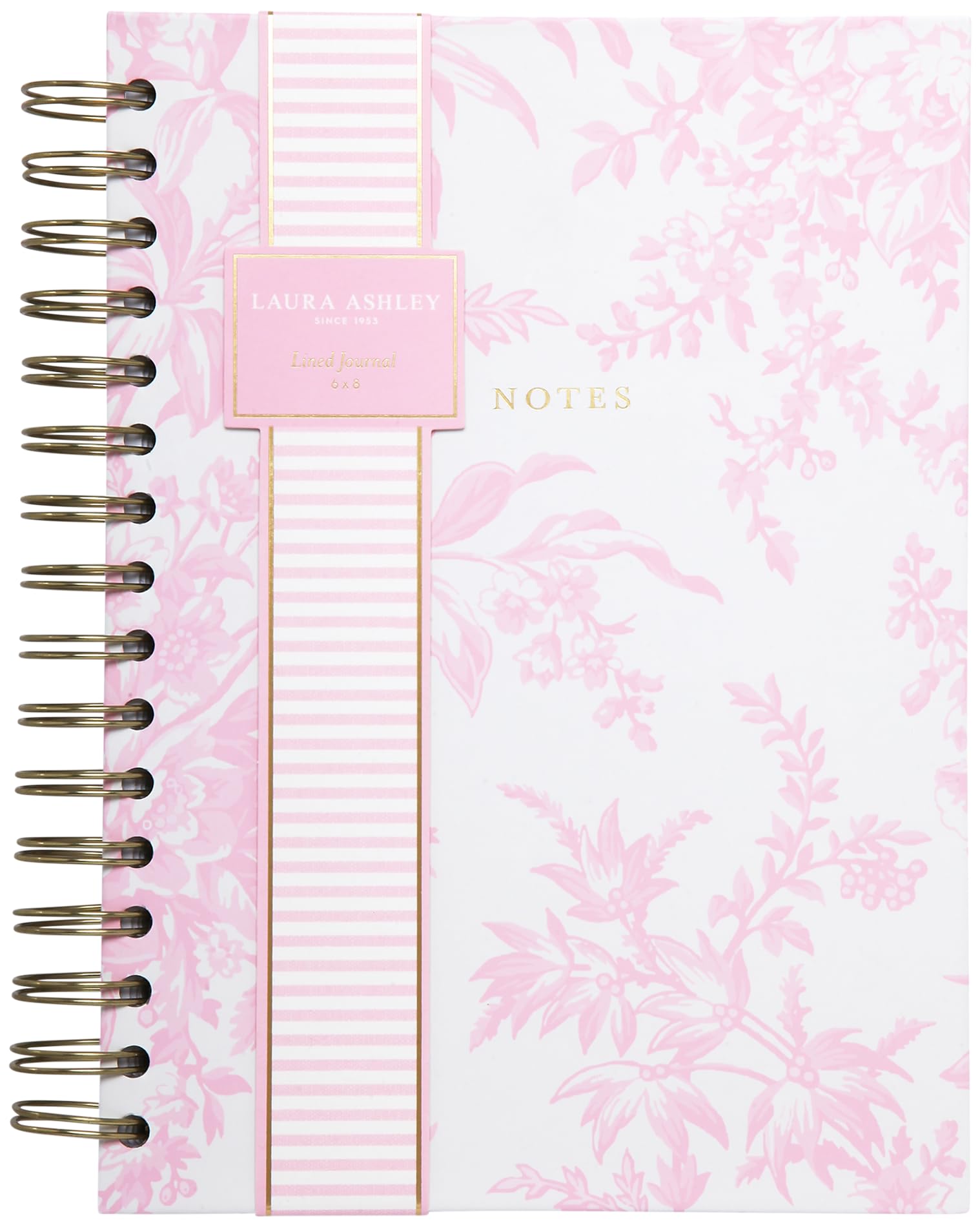 Laura Ashley English Garden Spiral Writing Journal | 256 Pages | Sturdy Hardcovers, Gilded Edge Pages, Double Wire Spiral (A5-6-x-8 Inches)