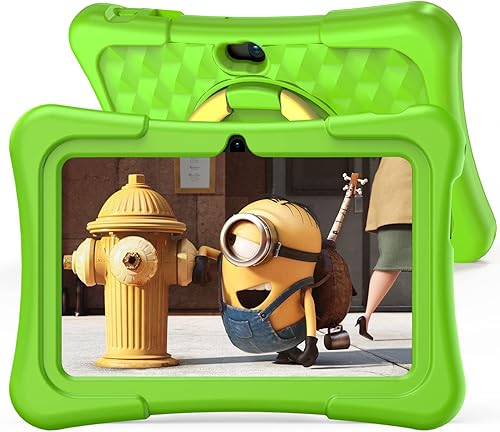 PRITOM Tablet para niños, tablet Android de 7 pulgadas, 32 GB de ROM, 2 GB de RAM, WiFi, BT, cámara, control parental, juegos, aplicaciones