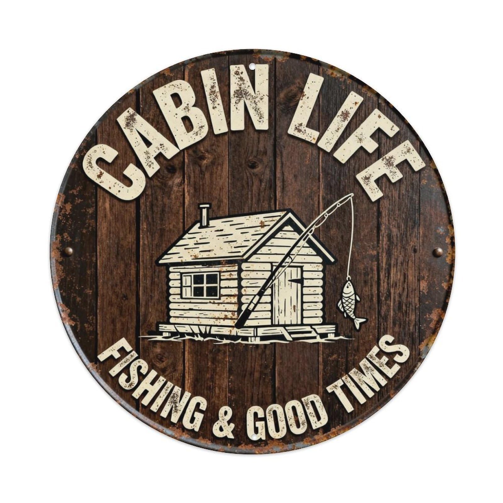 Fishing & Good Times Metal Tin Sign Plaque