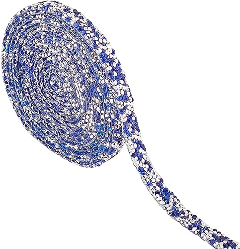Miniatura 6 de GORGECRAFT Cinta de diamantes de imitación de cristal de 3 yardas, cinta brillante de resina, accesorios de disfraces con purpurina para