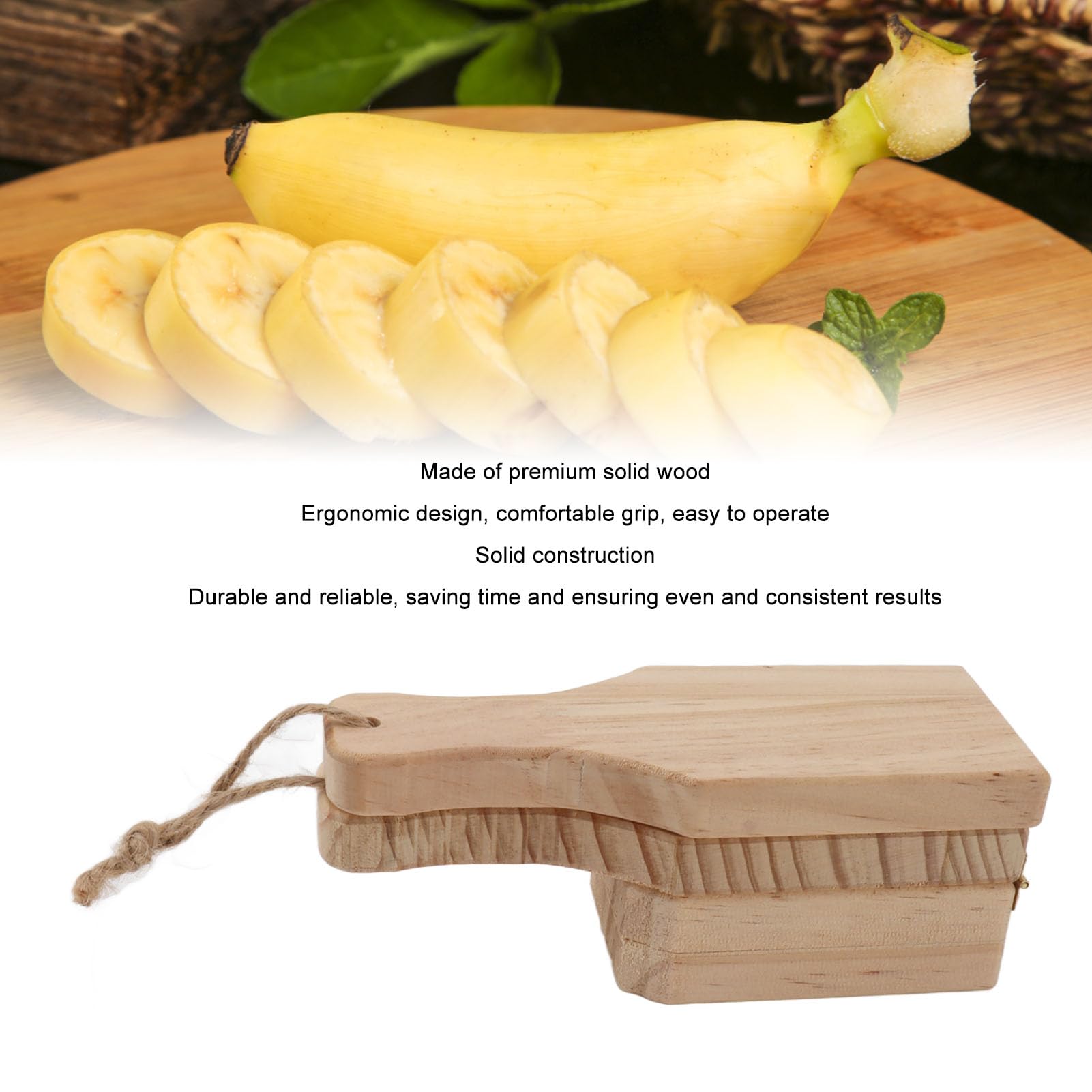 Presse à Bois Tostonera Plantain Banana Smasher Maker Presse à Bois Plantain Haoideo 2 En 1 Presse à Tostones Plantain Vert Croustillant En Bois Pour Chips De Plantains Frits Et Tasses à Tostones