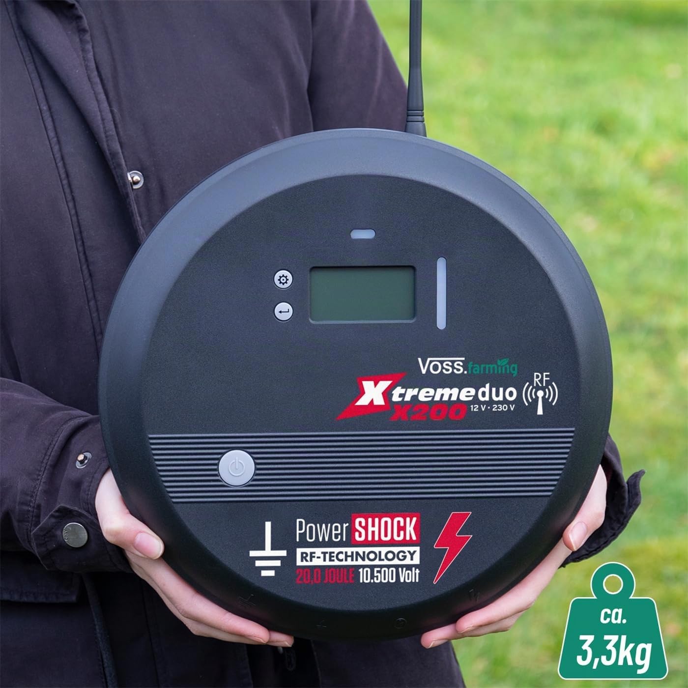 VOSS.farming Weidezaungerät Xtreme Duo X200 RF, 12V/230V, 20J, für Profis, sehr stark, fernsteuerbar