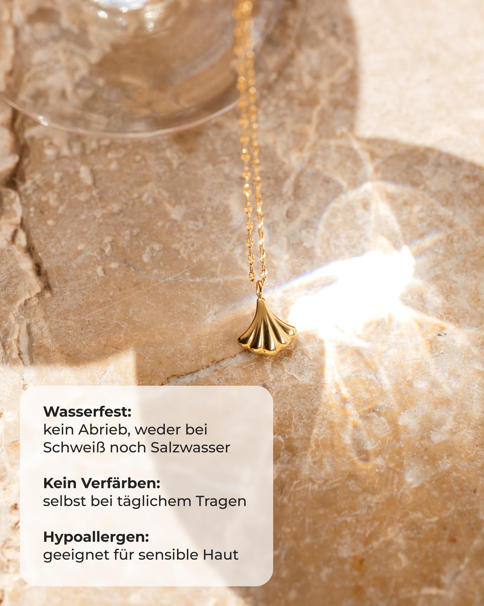 Luamaya wasserfeste zierliche Halskette mit Anhänger für Damen