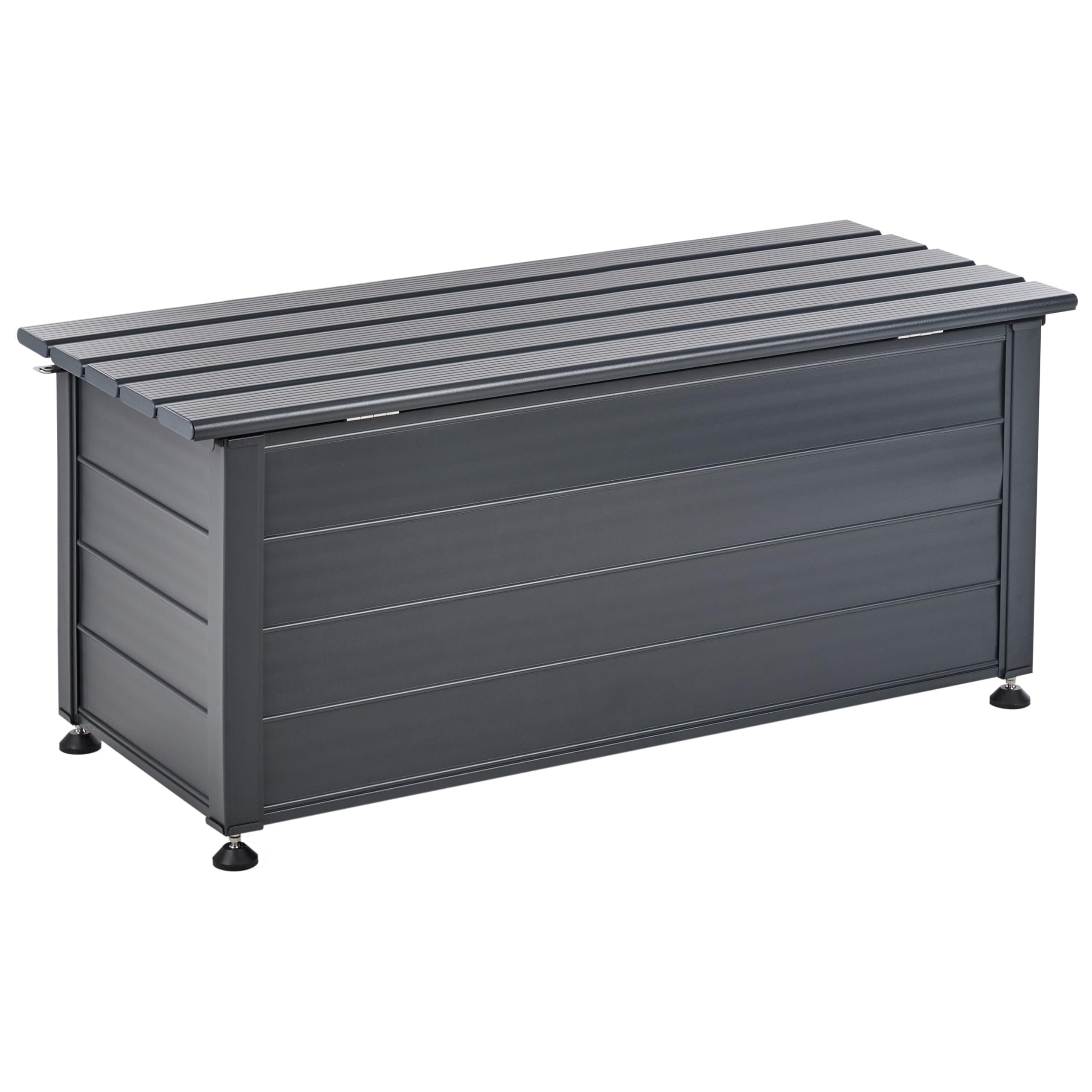 Skrzynia ogrodowa aluminium 190 l meble ogrodowe przechowywanie ciemnoszara Campalto