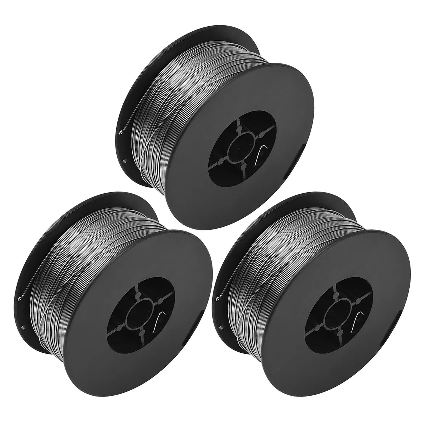 Operitacx Alambre de Soldadura con Núcleo Fundente de 0,030", 3 Carretes E71t-gs, 6,6 Lb, Acero Al Carbono sin Gas Y con Salpicaduras, Compatible con La Mayoría de Soldadores Mig para