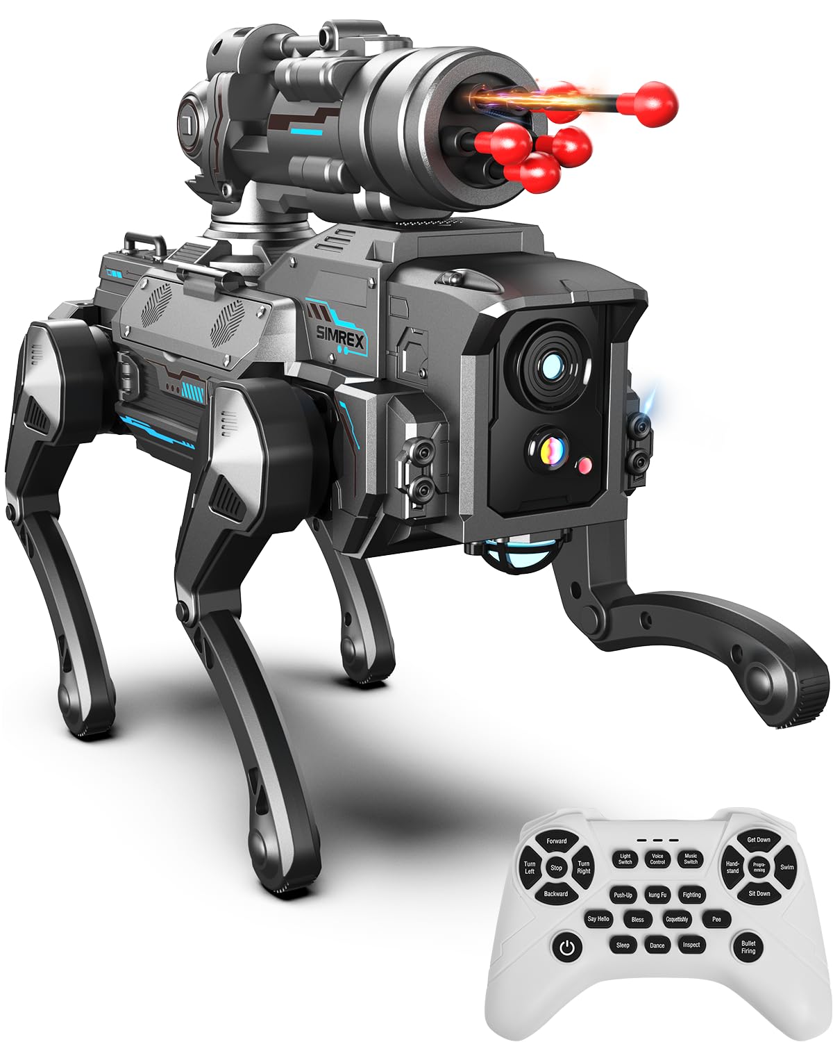 SIMREX Smart RC Robot Dog for Kids, Interactive STEM Toys, RC Robot