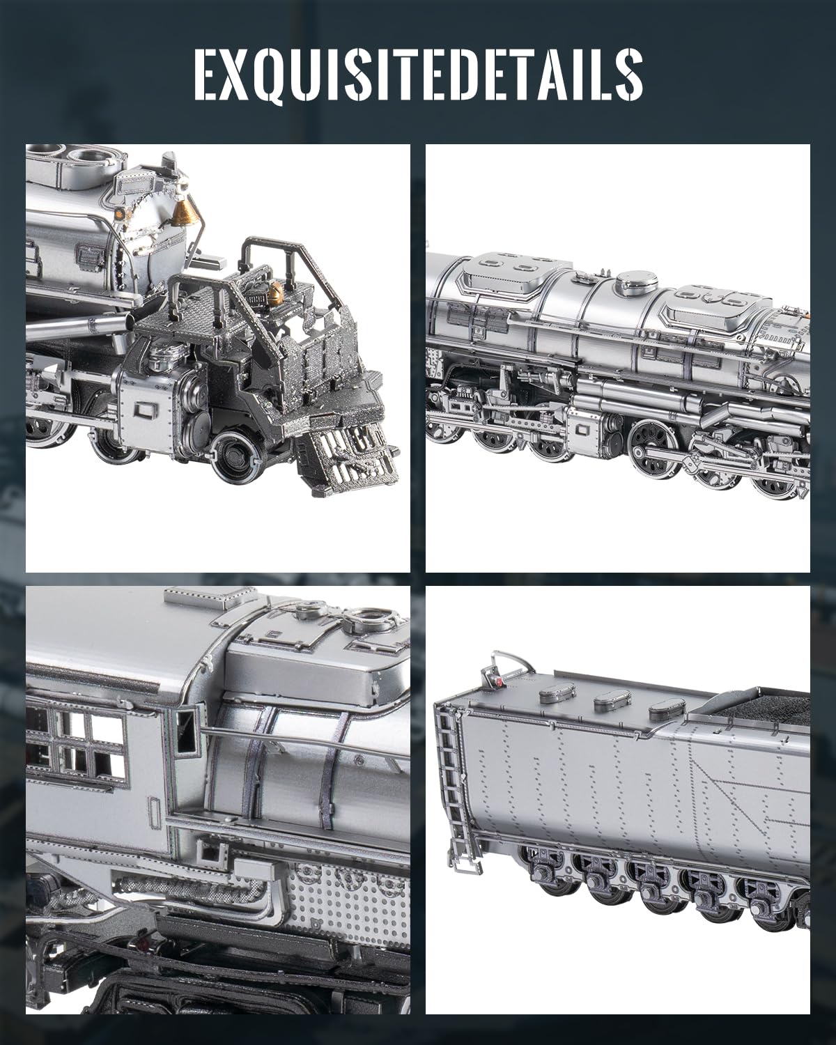 Piececool Puzzle 3D in metallo colosso locomotiva a vapore kit modello in metallo per adulti kit di costruzione treno a vapore, tempo famiglia, decorazione per la casa, migliori regali