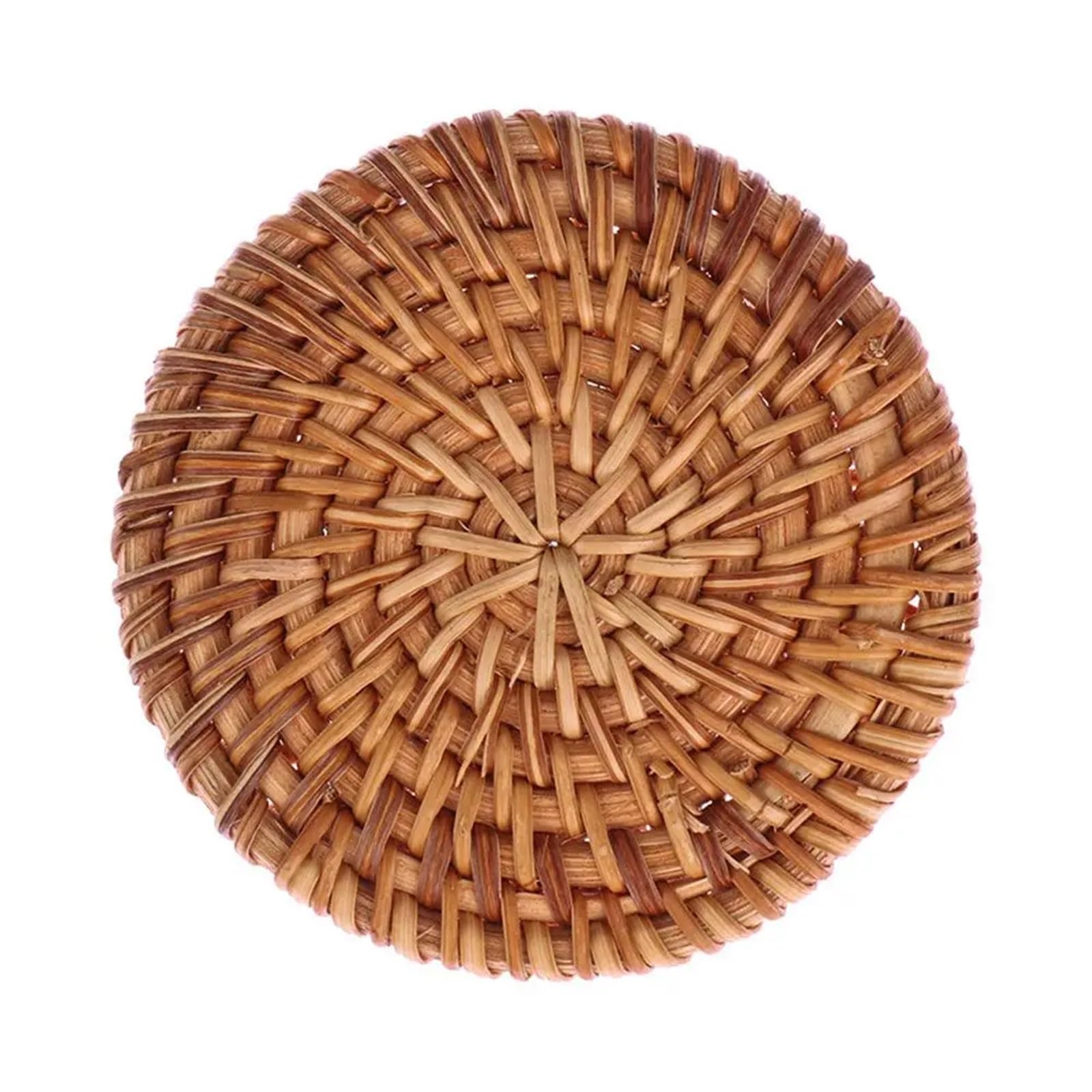 4 Pcs Kitchen Insulation Table Padding Bowl Pad Cup Mats Rattan Coasters For Drinks Home(20cm)