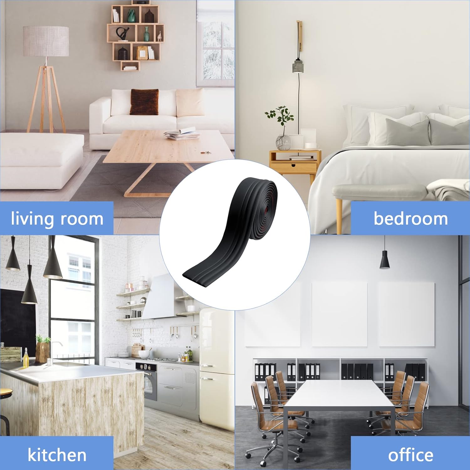 Buy Duzzy Flexible Baseboards Molding Trim, 4 Inch(W) x 16.4 Feet(L