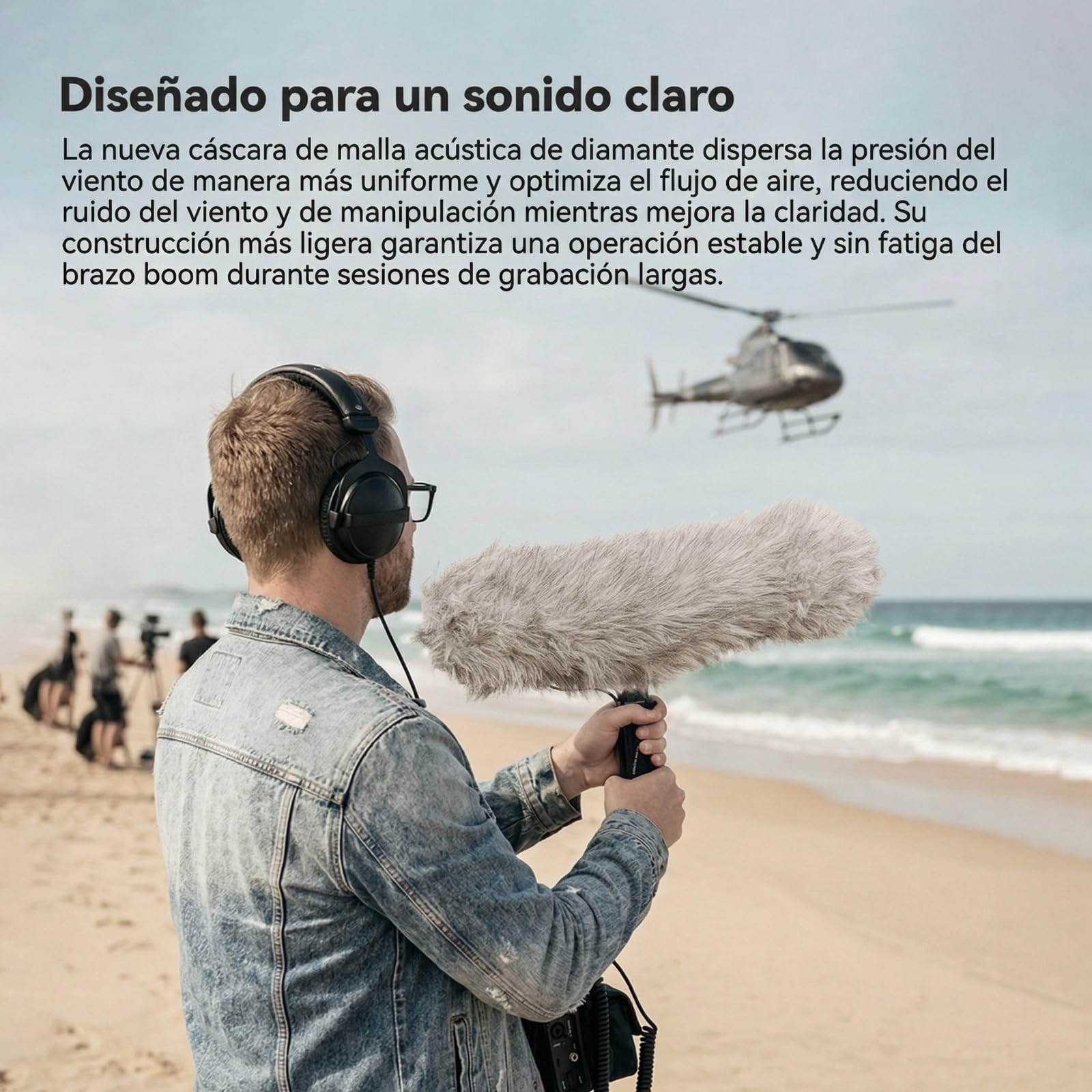 DF DIGITALFOTO Sistema Montaje Micrófono con Amortiguador y Gato Muerto | Compatible con Serie Rode NTG, Compatible con Sennheiser MKE600, Para Micrófono de Escopeta