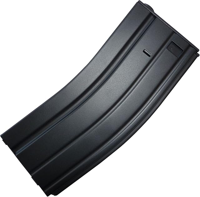 TOMTAC AIRSOFT M4 MAGAZINE SCAR HI CAP MAG 350 RDS WINDING WHEEL AEG BLACK METAL
